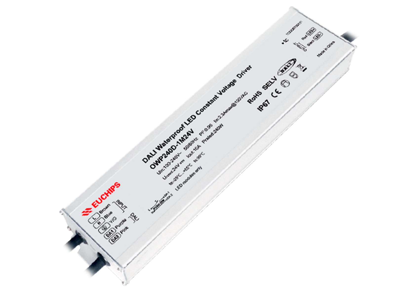 EUCHI LED driver DALI-2.  240W. 24V DC