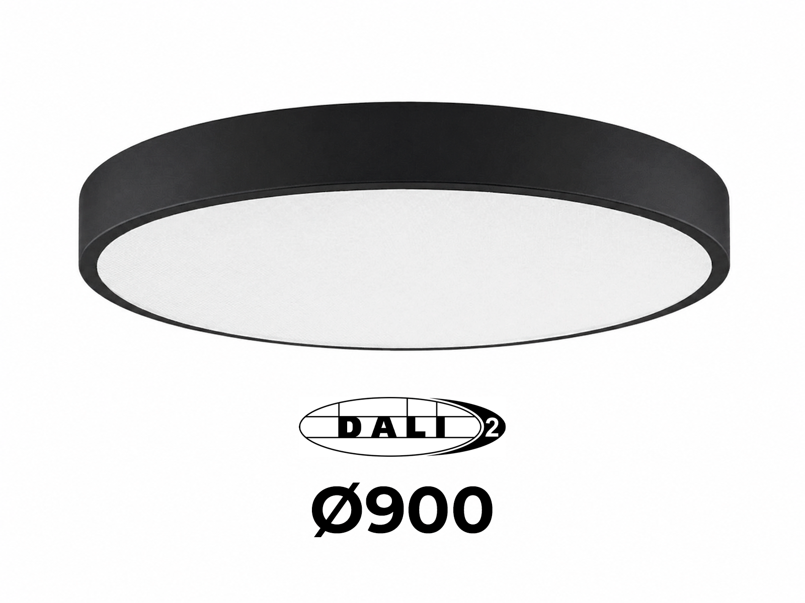 LUMINA Moon LED lampe Ø90 cm. 56-112W  Sort - DALI