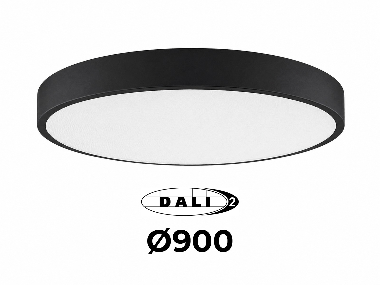 LUMINA Moon LED lampe Ø90 cm. 56-112W  Sort - DALI