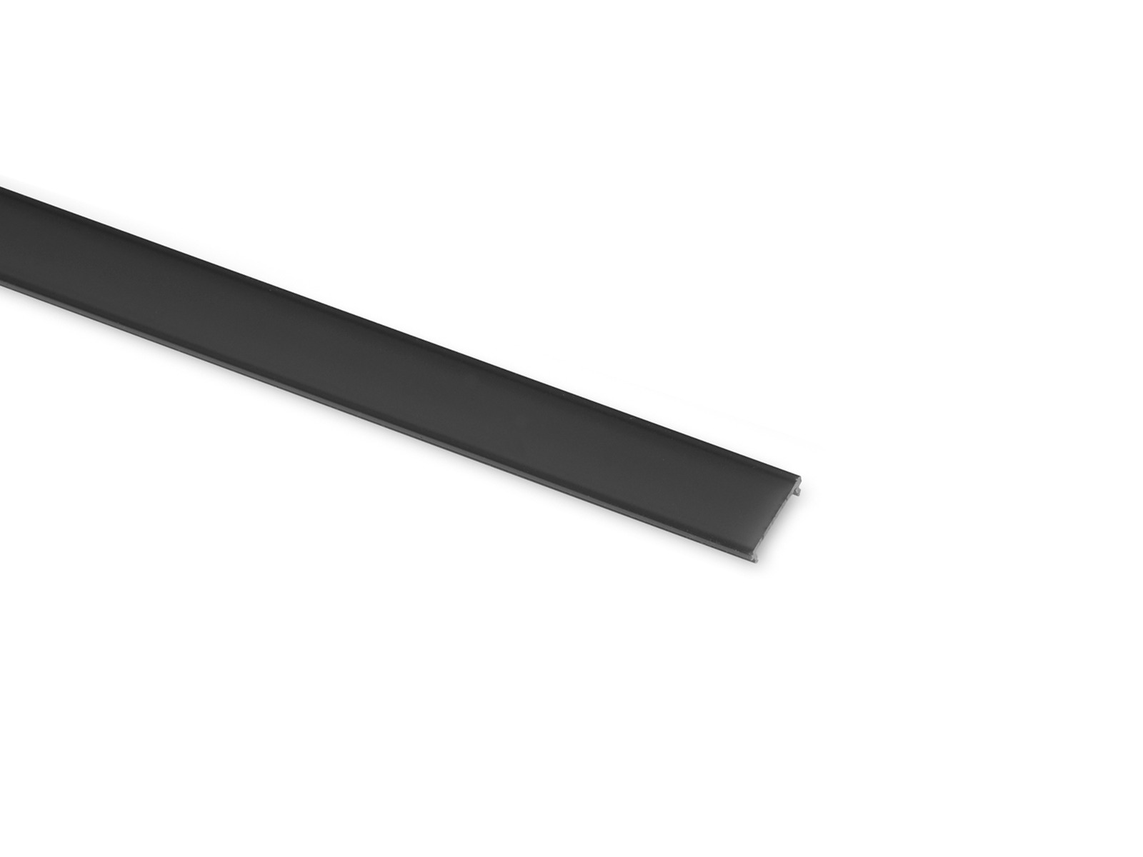 Sort-matteret Cover for aluskinne 60189 60188 60187 60190 - 1,8m