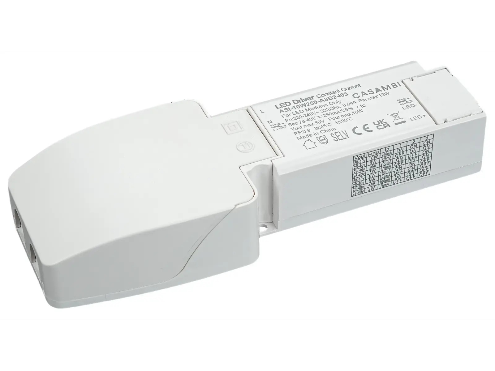 LED driver for CASAMBI. 3-10W. 100-250 mA/28-40V DC