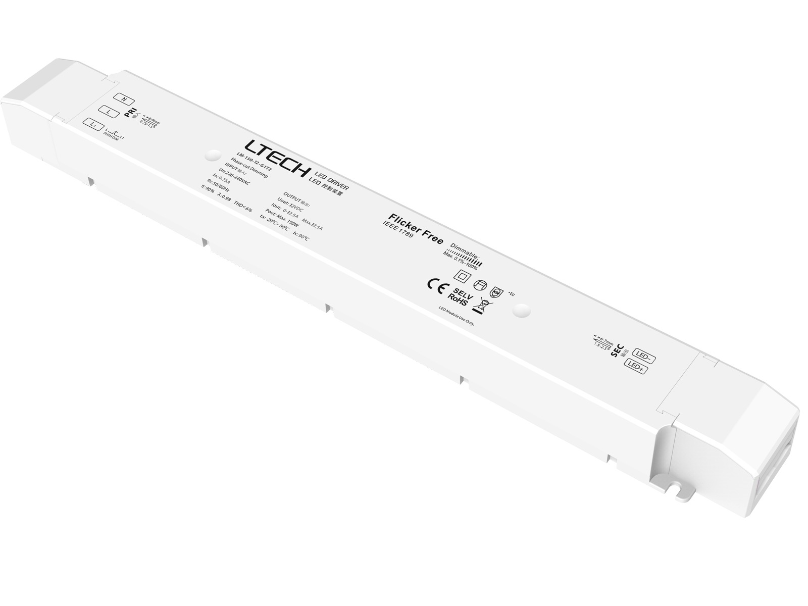LTECH 150W driver TRIAC/PUSH 12V DC