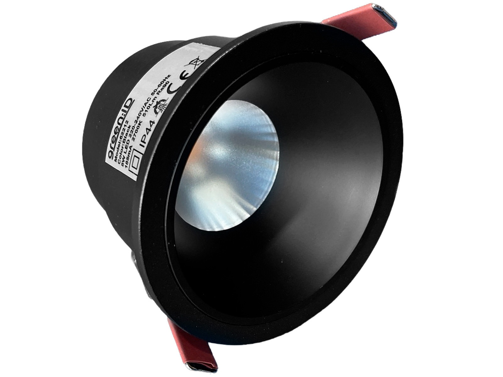 LED downlight SORT. 2700K. Ø:83mm. inkl. driver