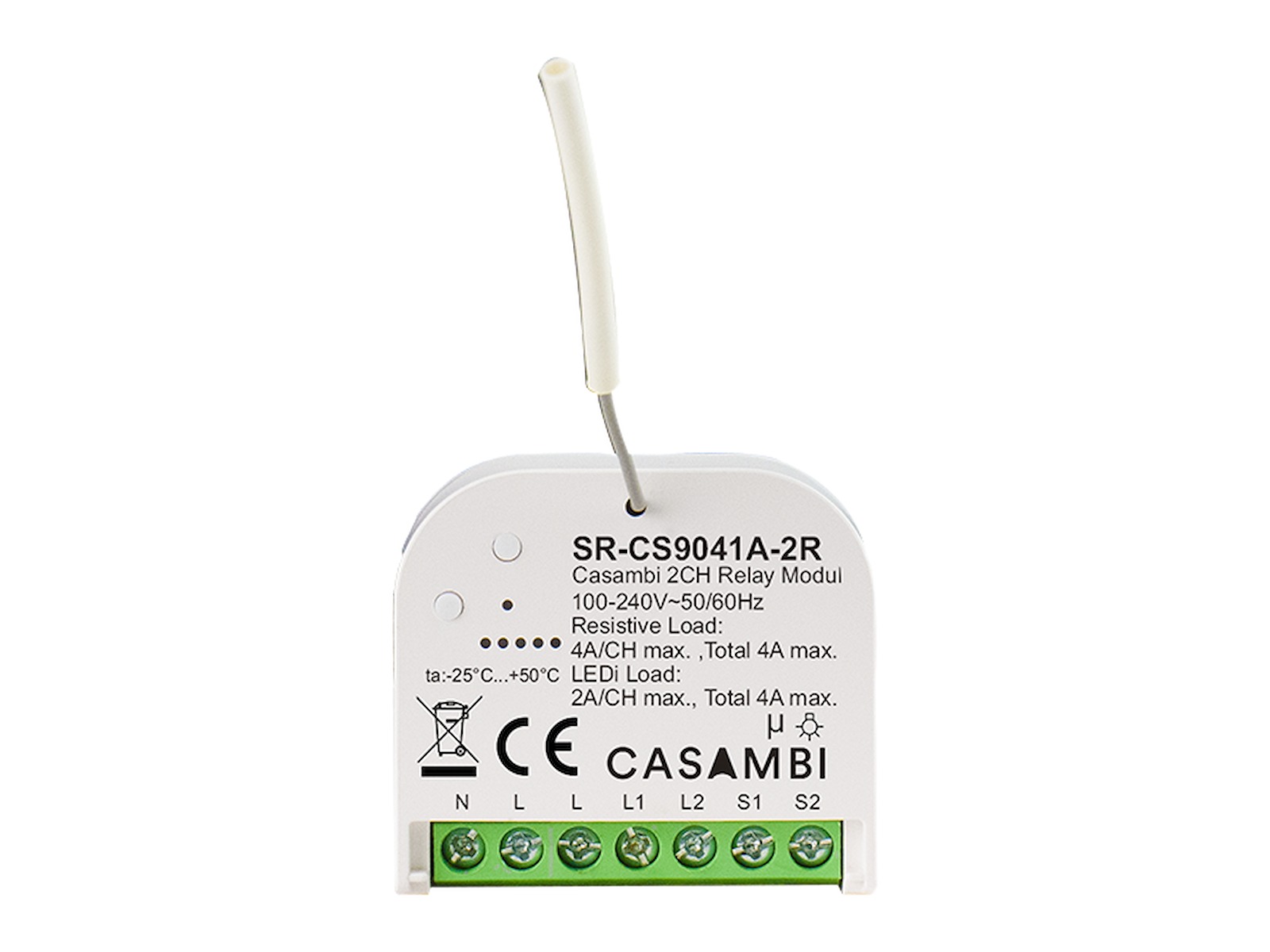 Casambi Smart Relæ. 2 kanal