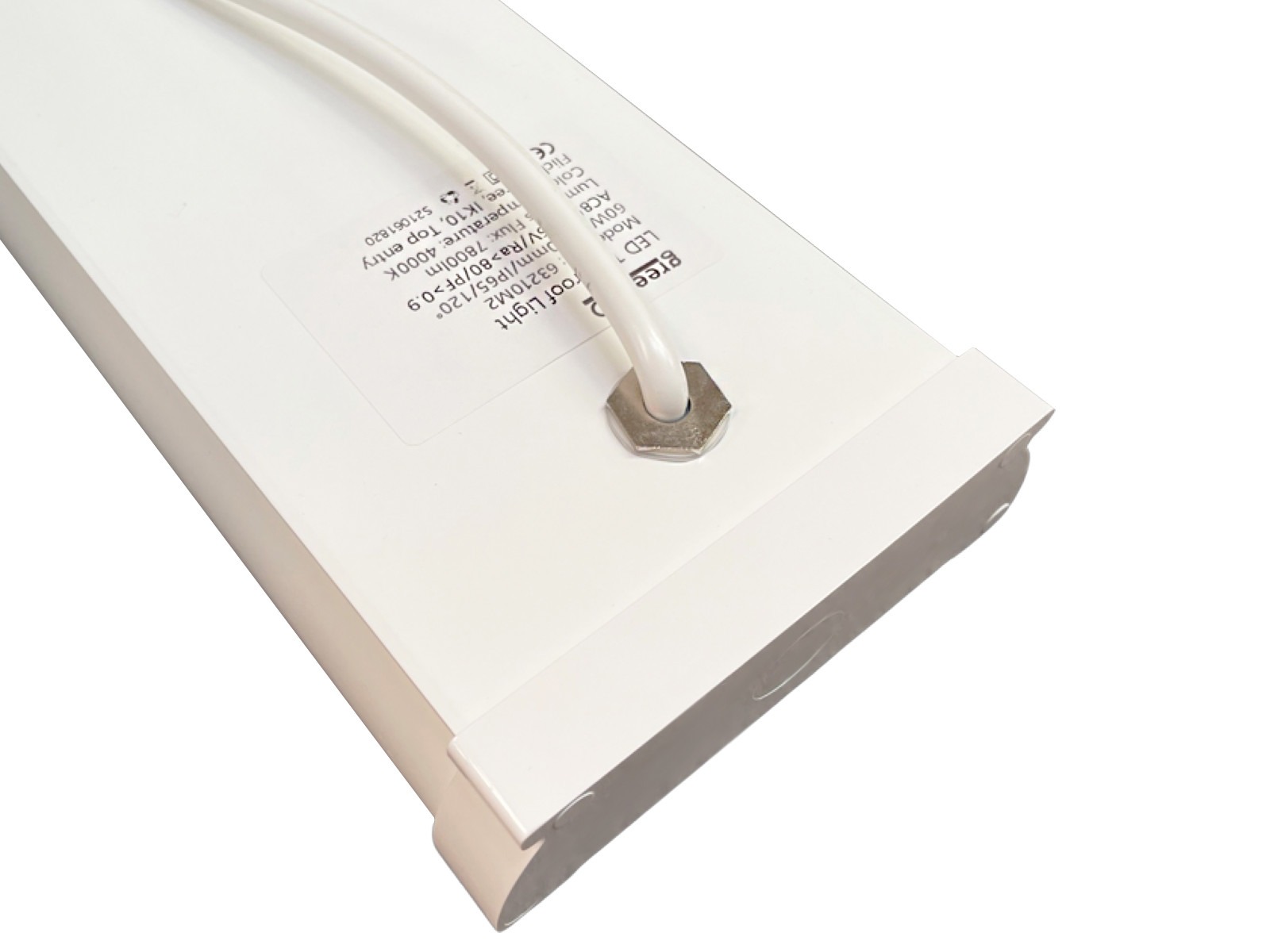 High-Lux LED armatur 40W. 120 cm. NW. 2 m. kabel bagside