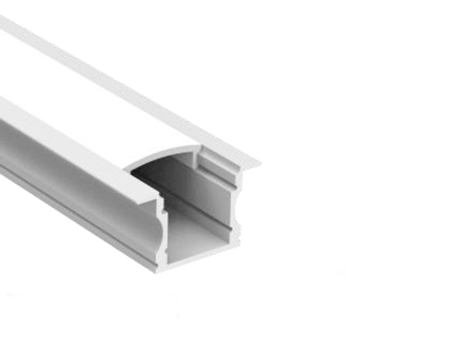 Alu-skinne 17x15 for LED strip. 180 cm. inkl. cover og clips