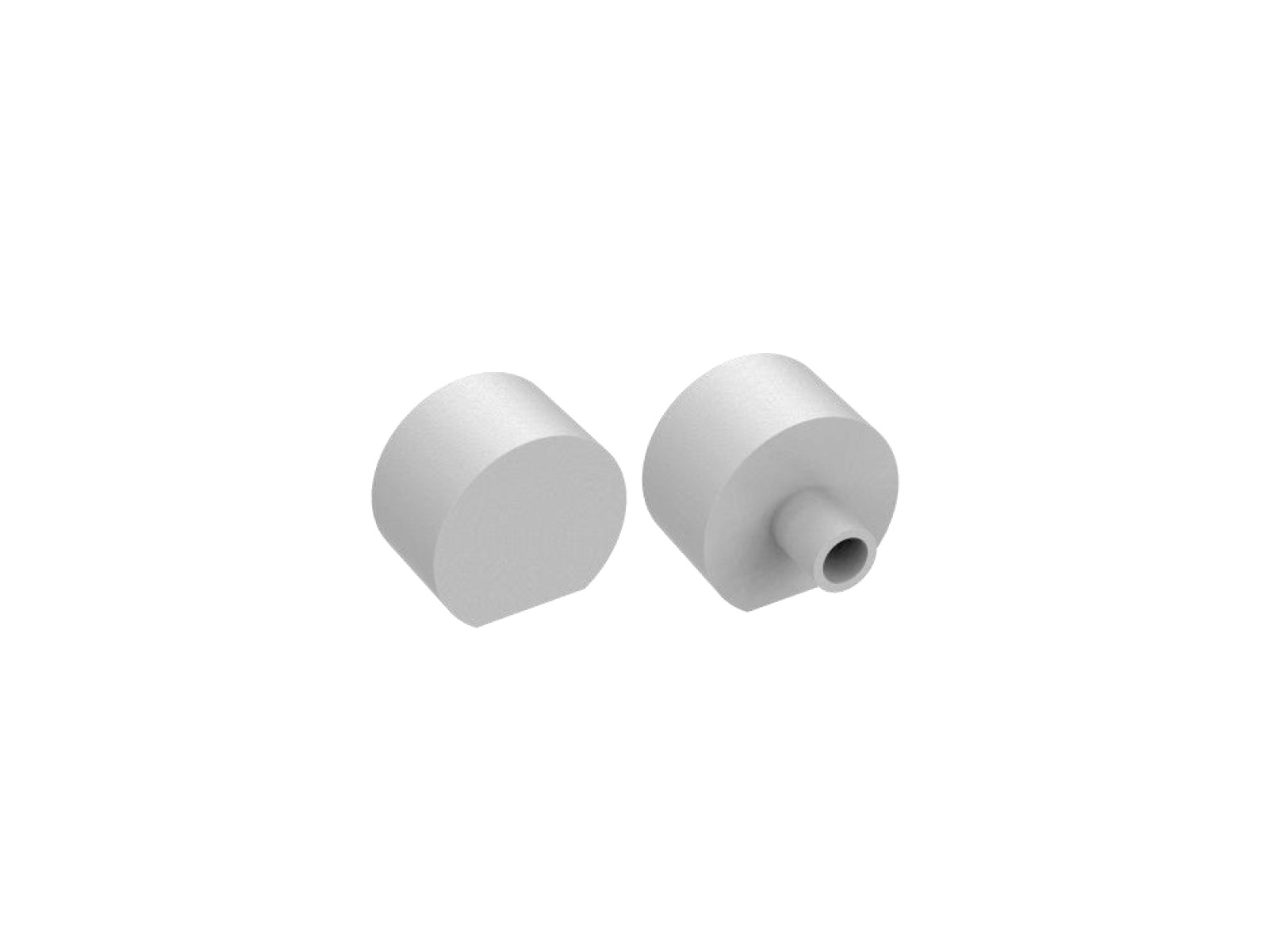 Endestk.sæt (med hul7uden hul) for silikone-tube for LED strip 15*16
