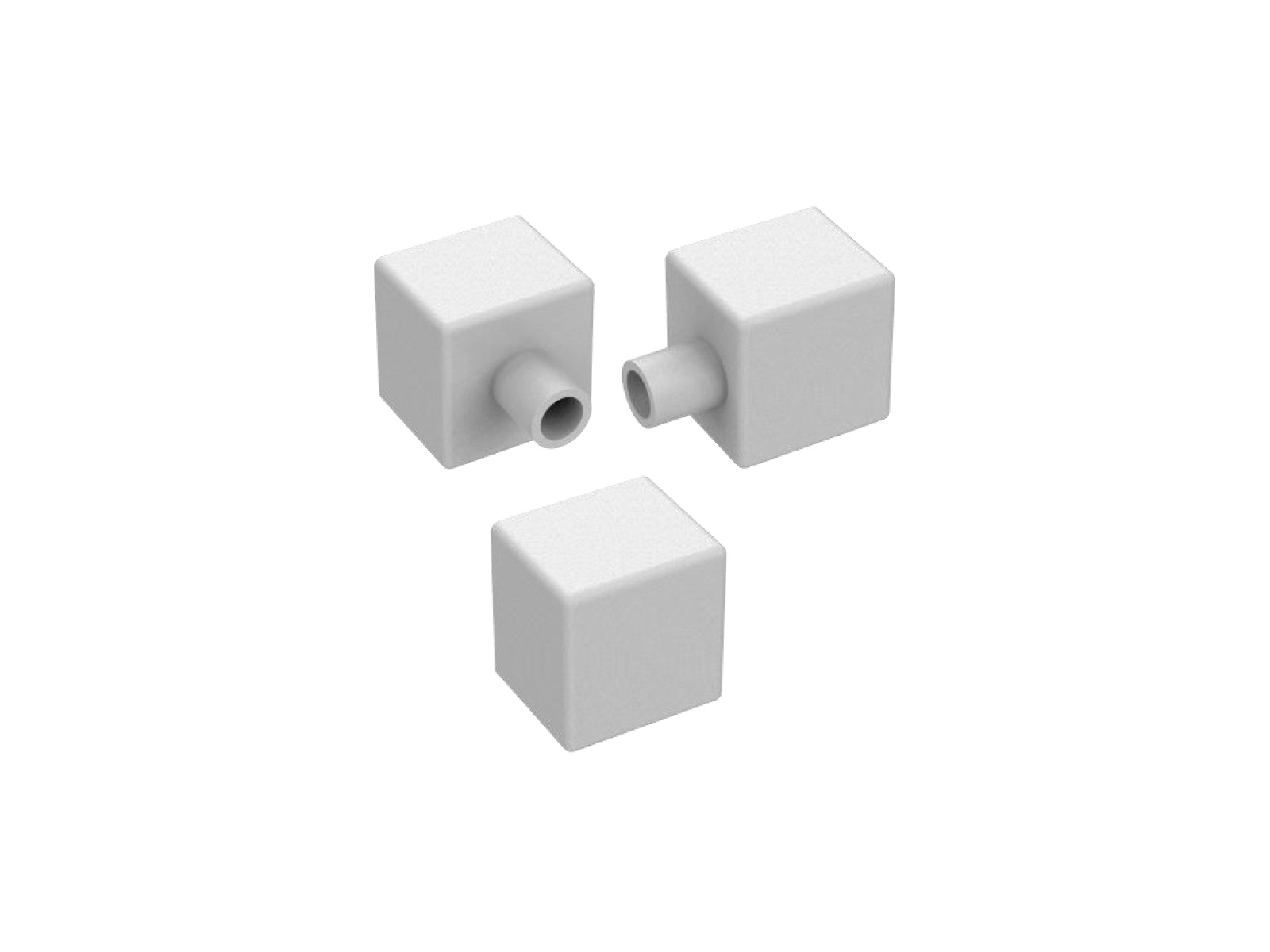 Endestk.sæt (med hul/uden hul) for silikone-tube for LED strip 12*12