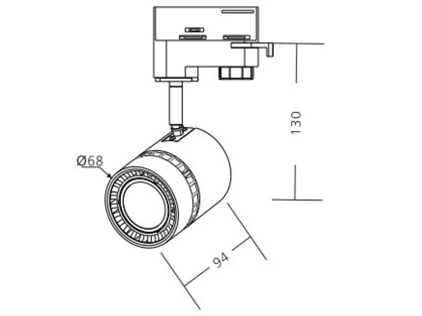 LED skinnespot 8W – hvid – 4000K