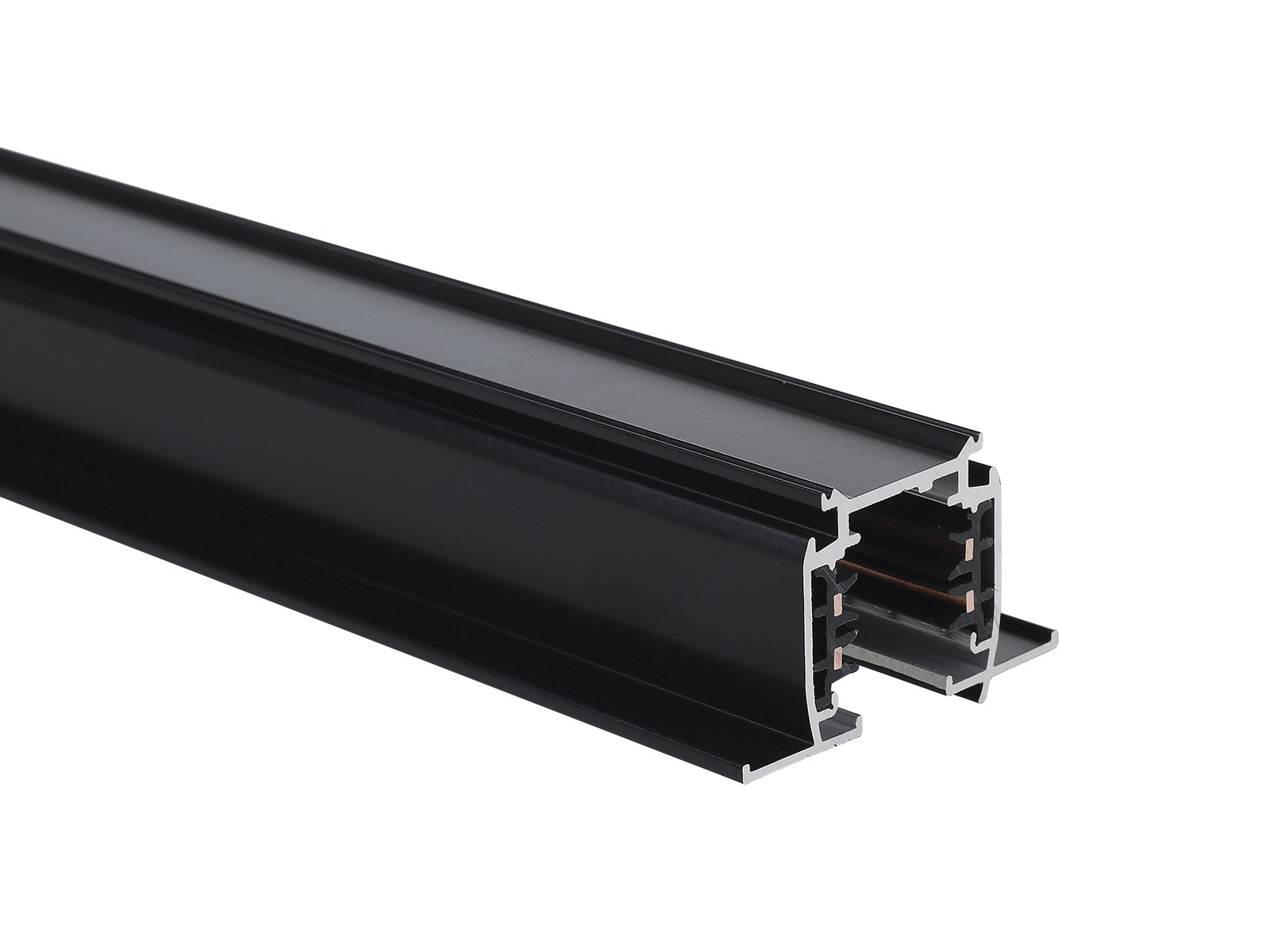 Indbygnings Track Rail 1,5 m 3-faset – sort