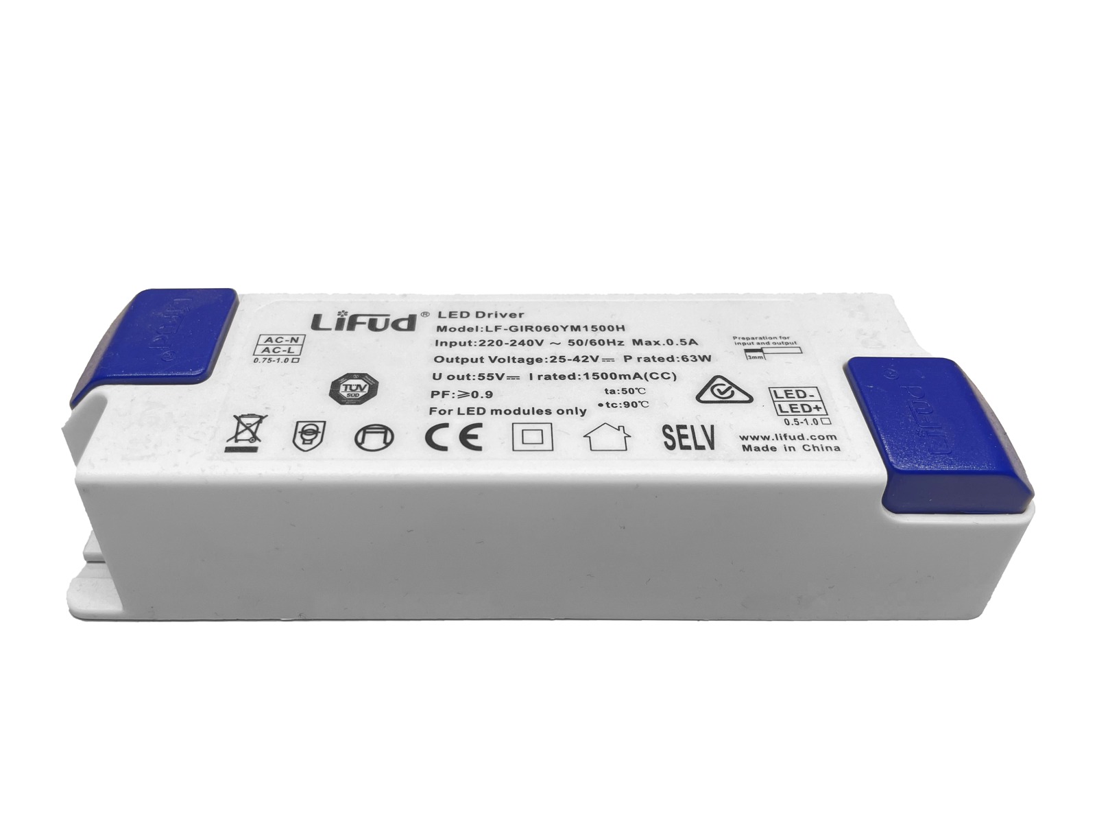LiFud driver 1500mA for 60W LED panel