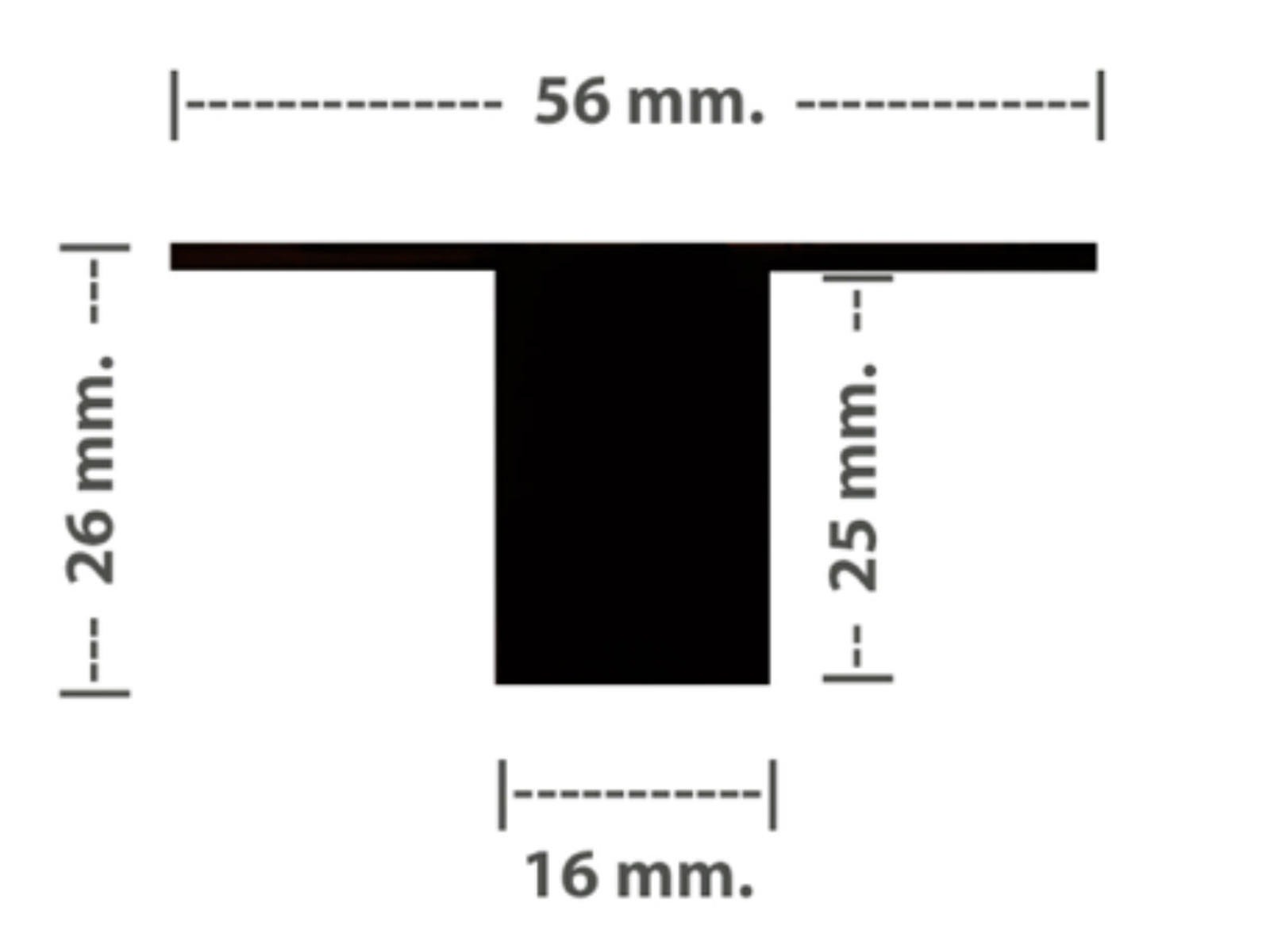 LED lysskinne 60 cm. Kelvin-omskifter. planforsænket