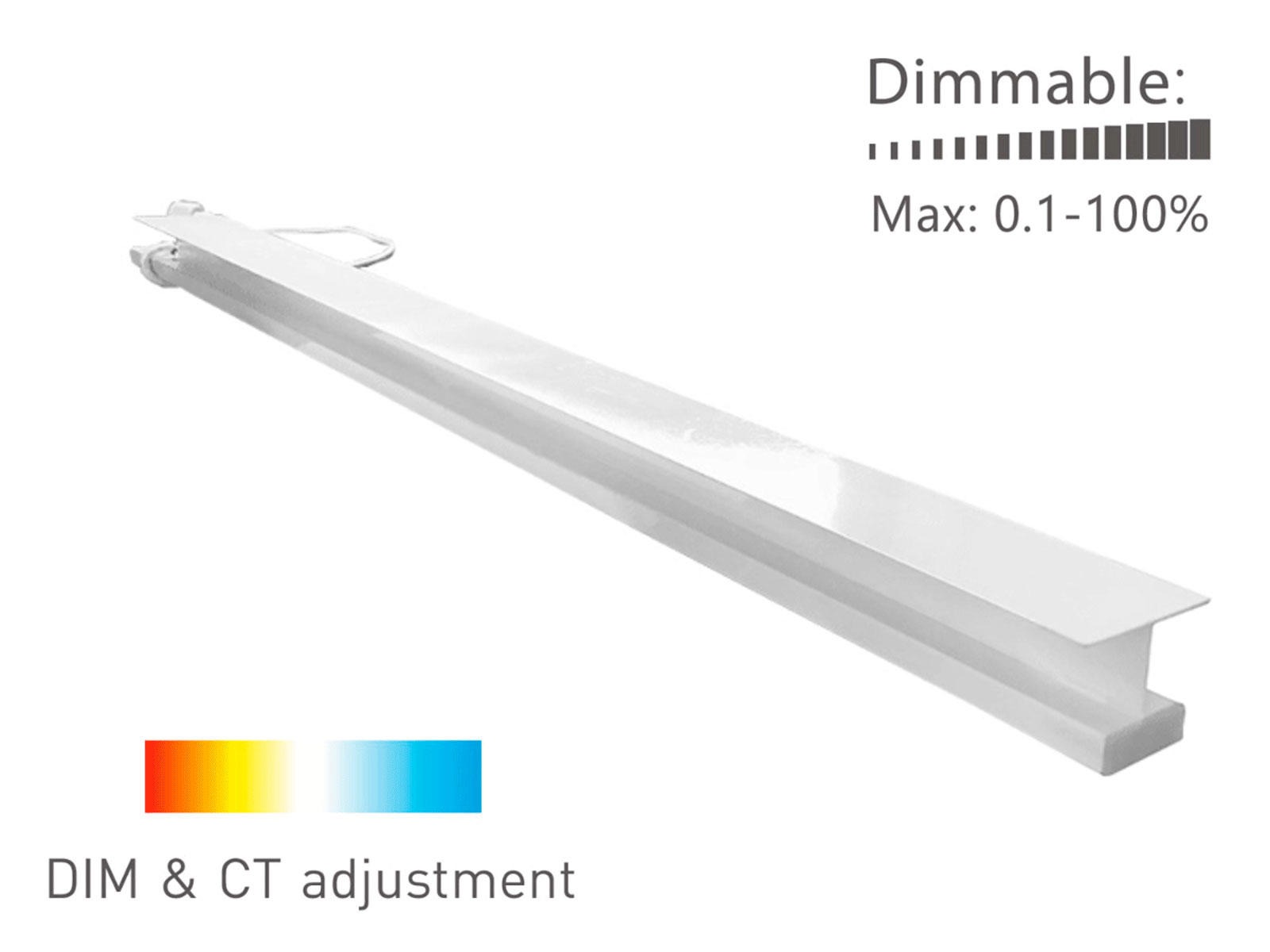 LED CCT lysskinne til Troldtekt/træbeton 60 cm. m/30 cm. Kabel. Underforsænket