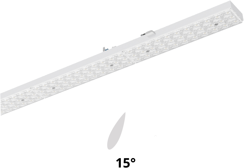 Pragmalux PRX-Line LED modul HO 1528mm dipswitch 75-22W 12900-3785Lm 6500K asymmetrisk Venstre 15D