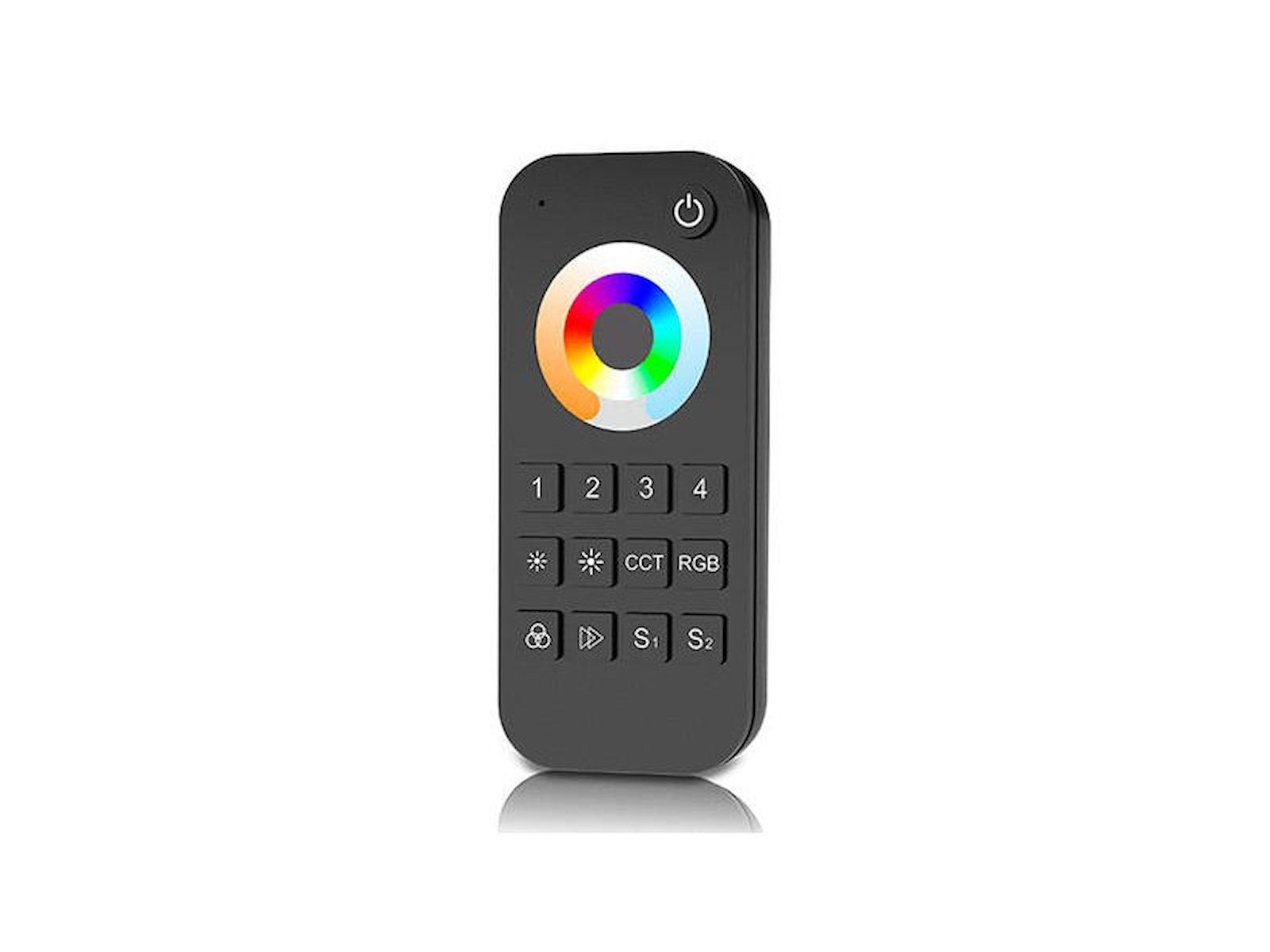 Universal fjernbetjening for dæmpning. RGB+CCT. 4 zoner & 2 scener