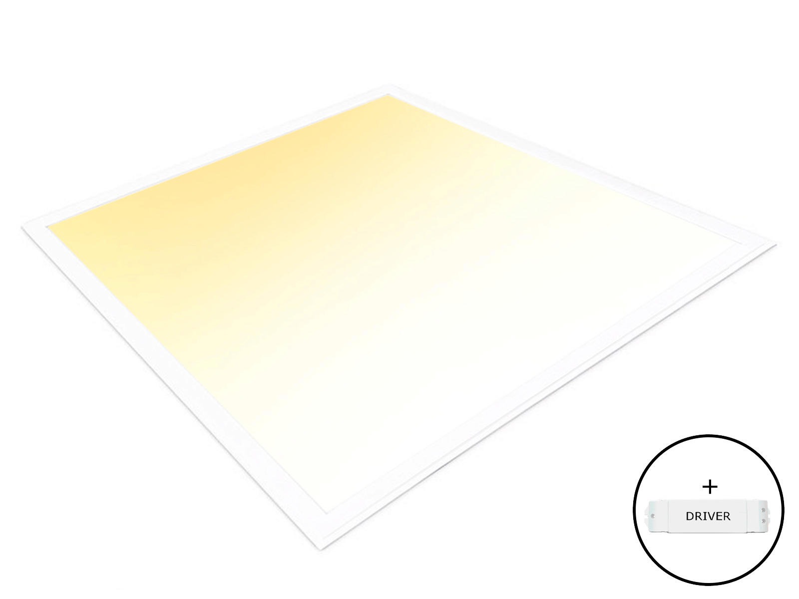 LED TrueColor CCT panel 60x60 36W inkl. Zigbee 3.0 2-kanals driver
