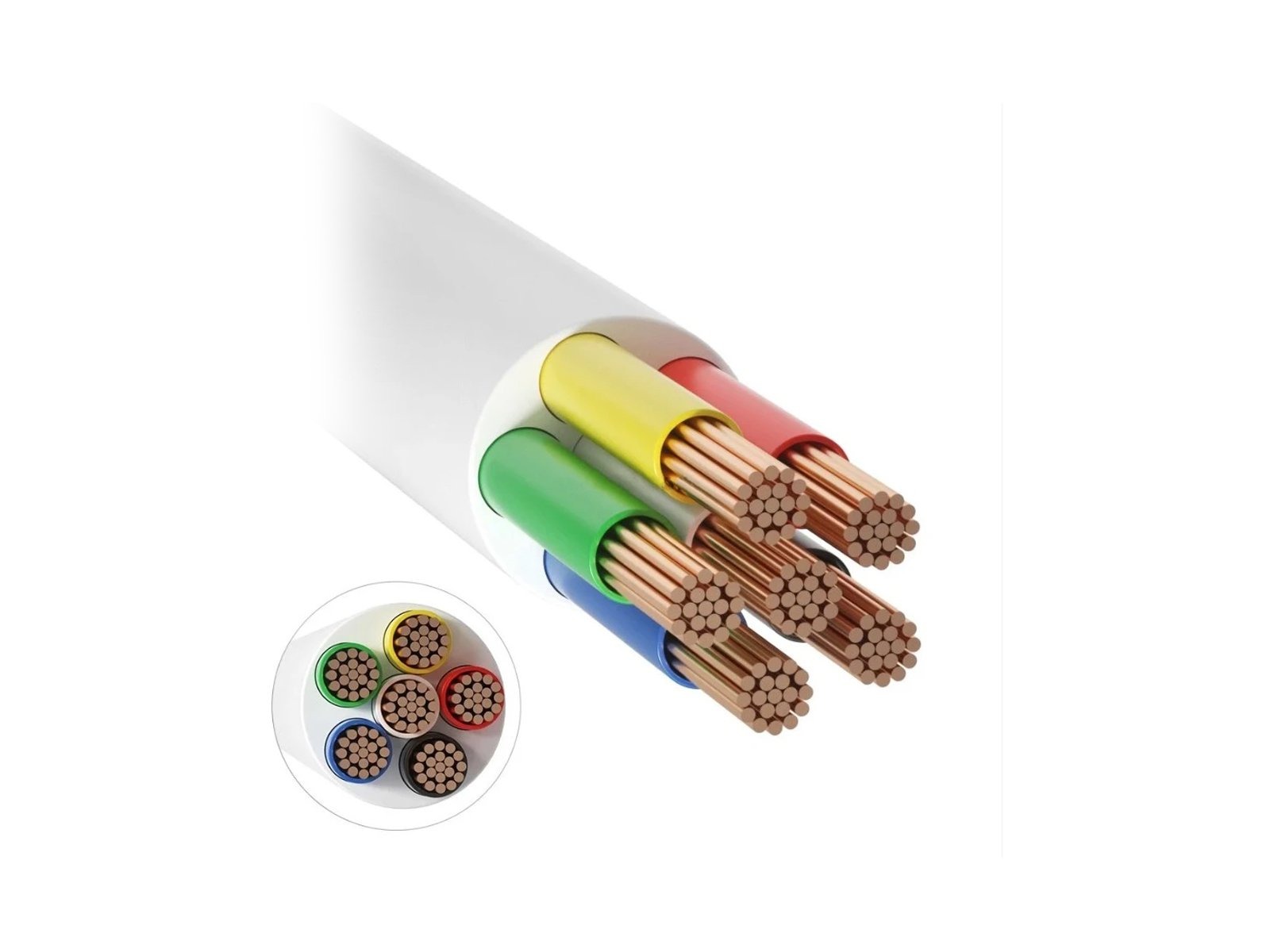 Tilledning RGBCTA (6-pin) LED strips 0.50 mm2 (METERMÅL)