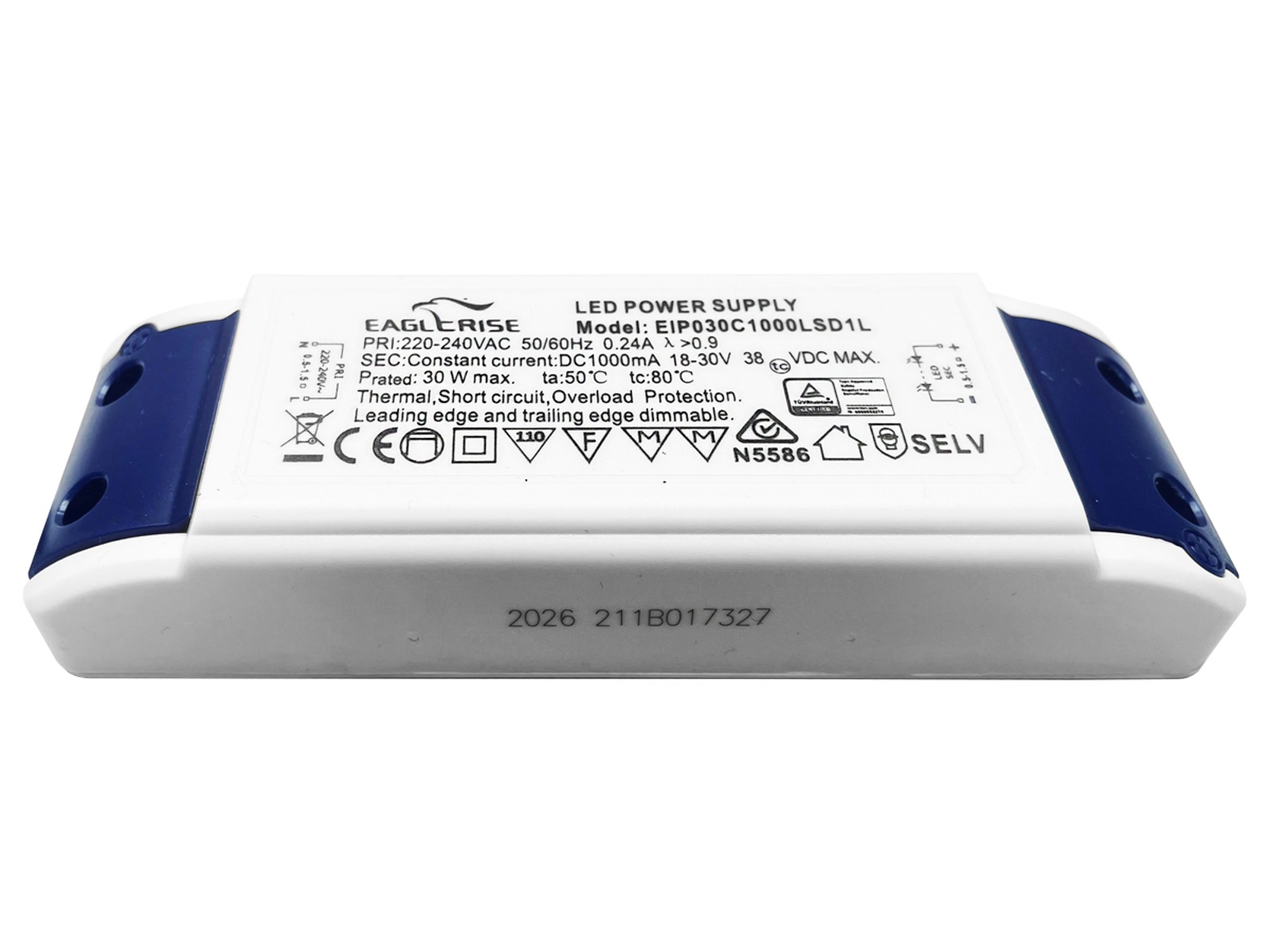 Dæmpbar driver for LED Frameless 30W
