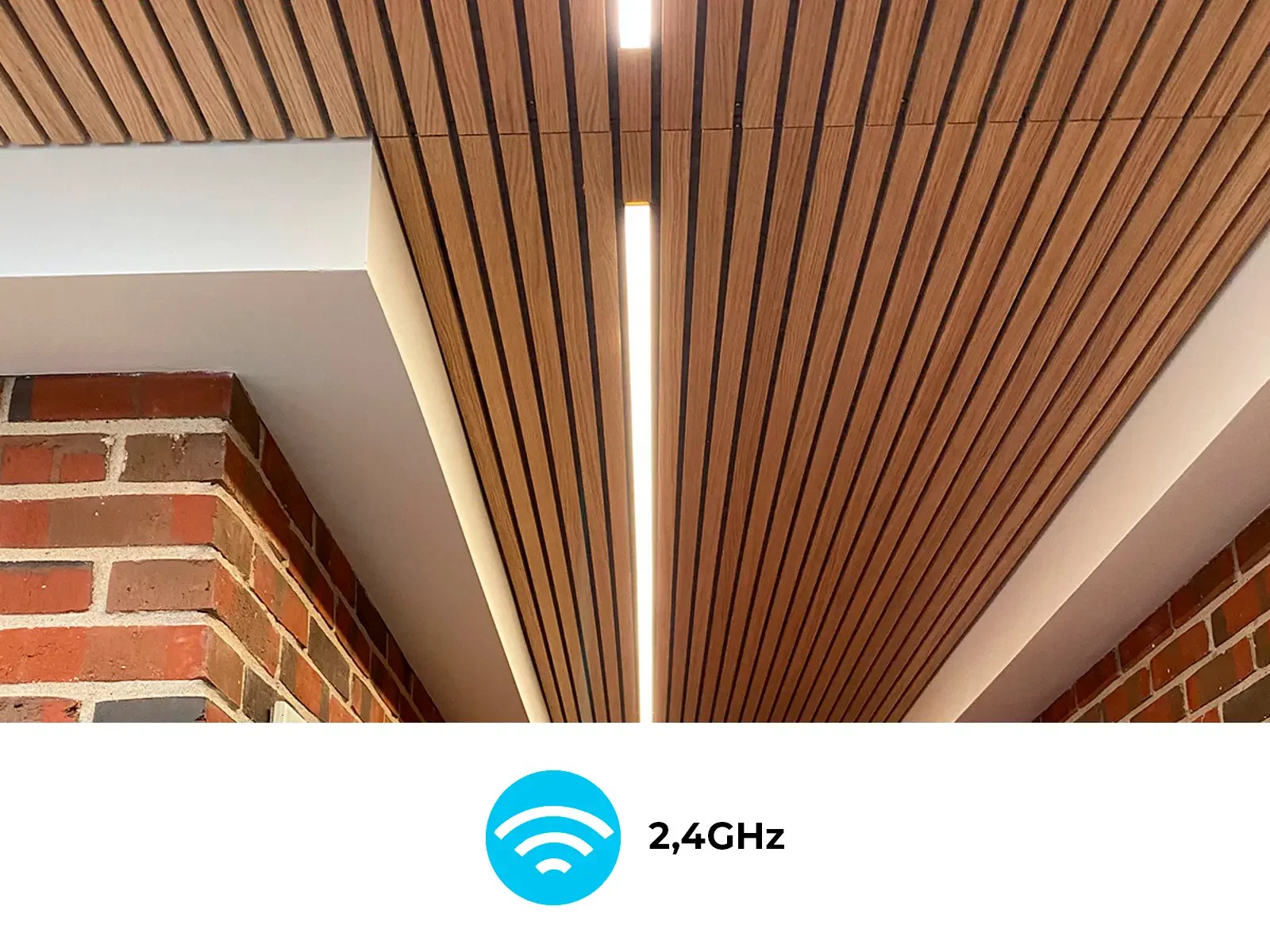 LAMEL-LED pakke 5 m. dim2warm lys i 30x10 alu-skinne sort. inkl. 2.4GHz/push driver