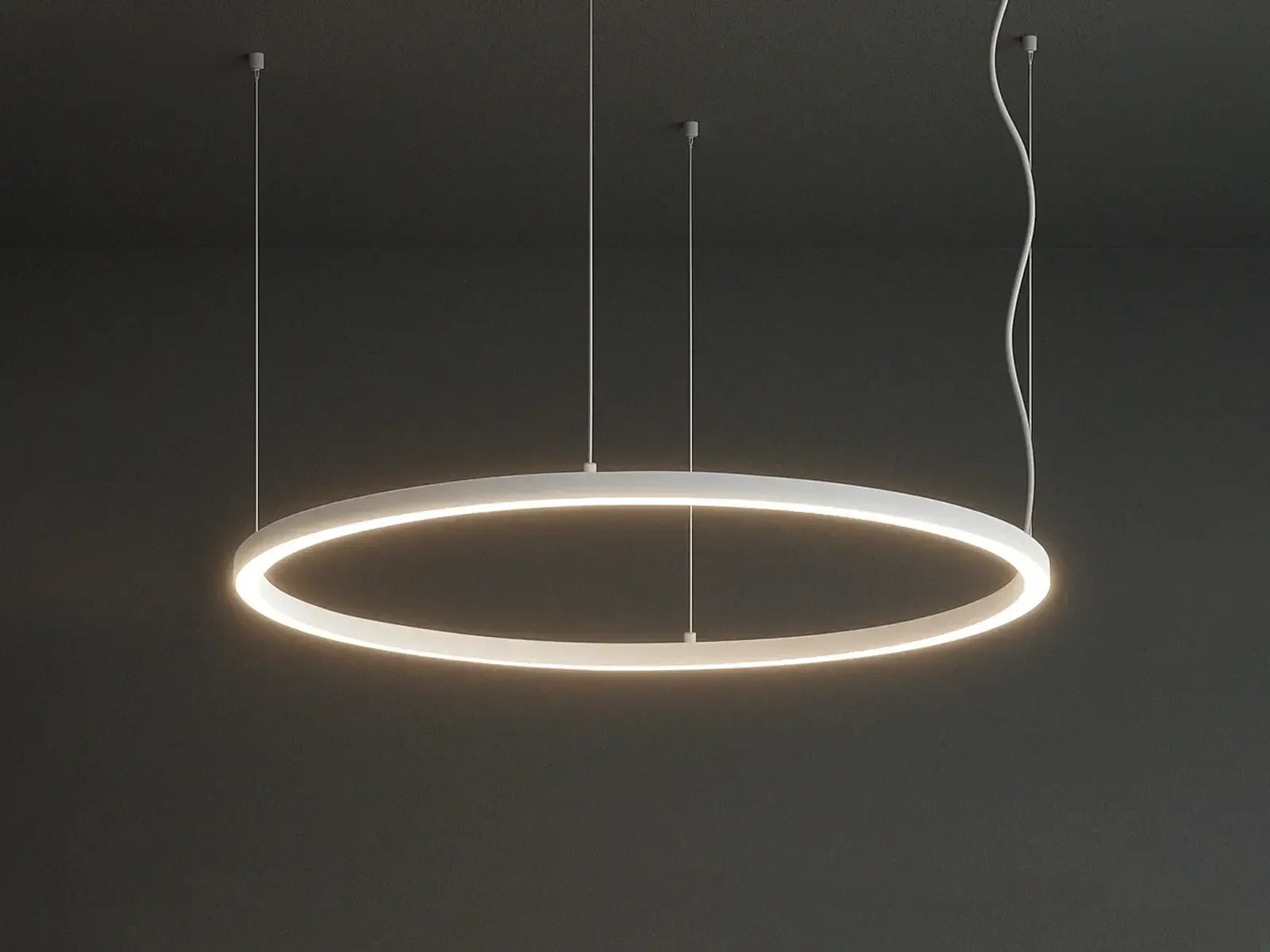 Circle Ultra Slim LED lampe Børstet Sølv. Ø735 WW. DALI dæmpbar