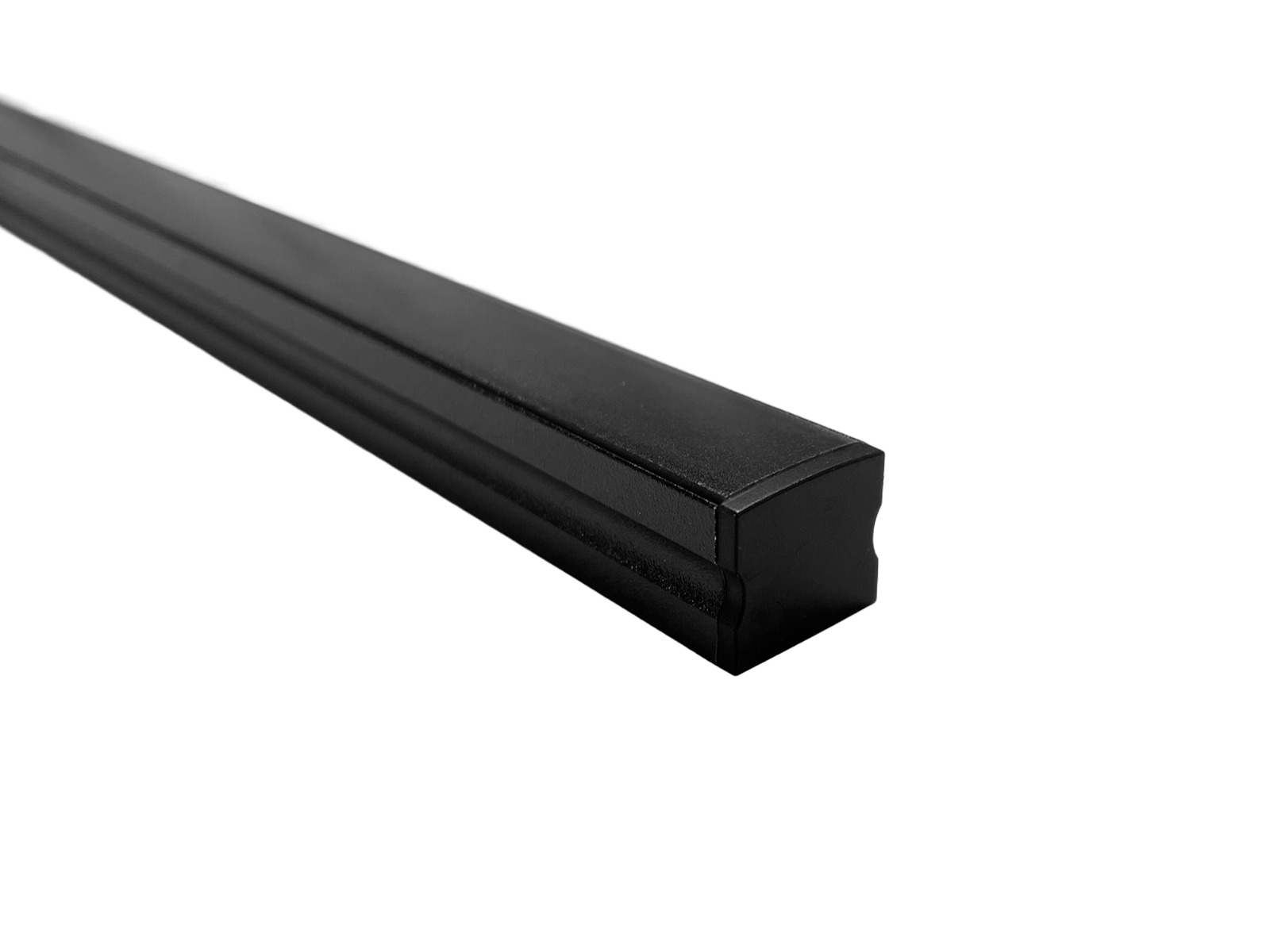 LED lysskinne SORT 60 cm. (17x15 mm) inkl. cover. 2 stk. clips samt endestykker