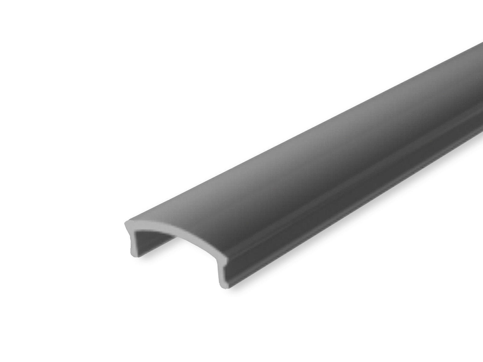 Cover sortmateret for 25x25 mm. alu-skinne. 110 cm.