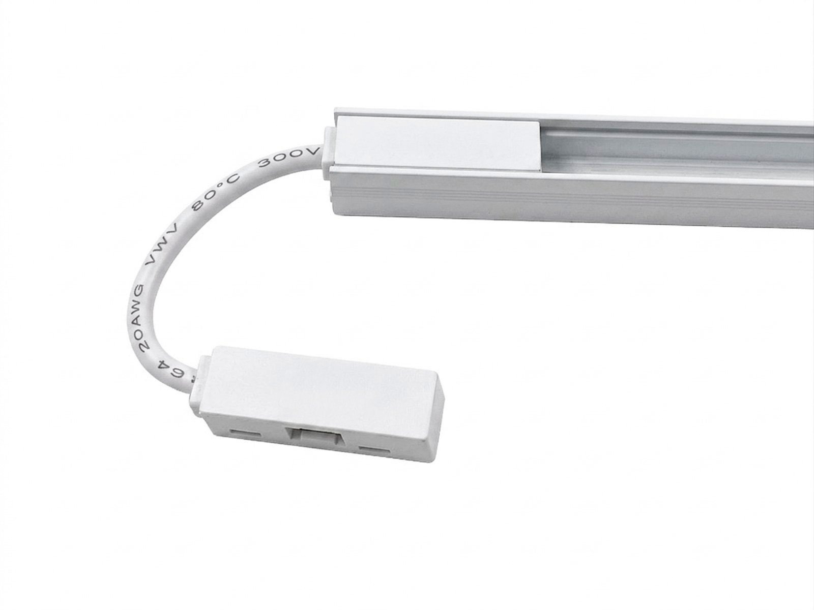 CLICK LED dobbelt tilslutning (samler) for alu-strømskinne, hvid