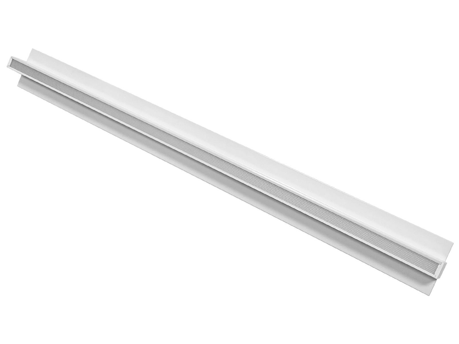 LED lysskinne til Troldtekt/træbeton 60 cm. Prismatisk. Planforsænket