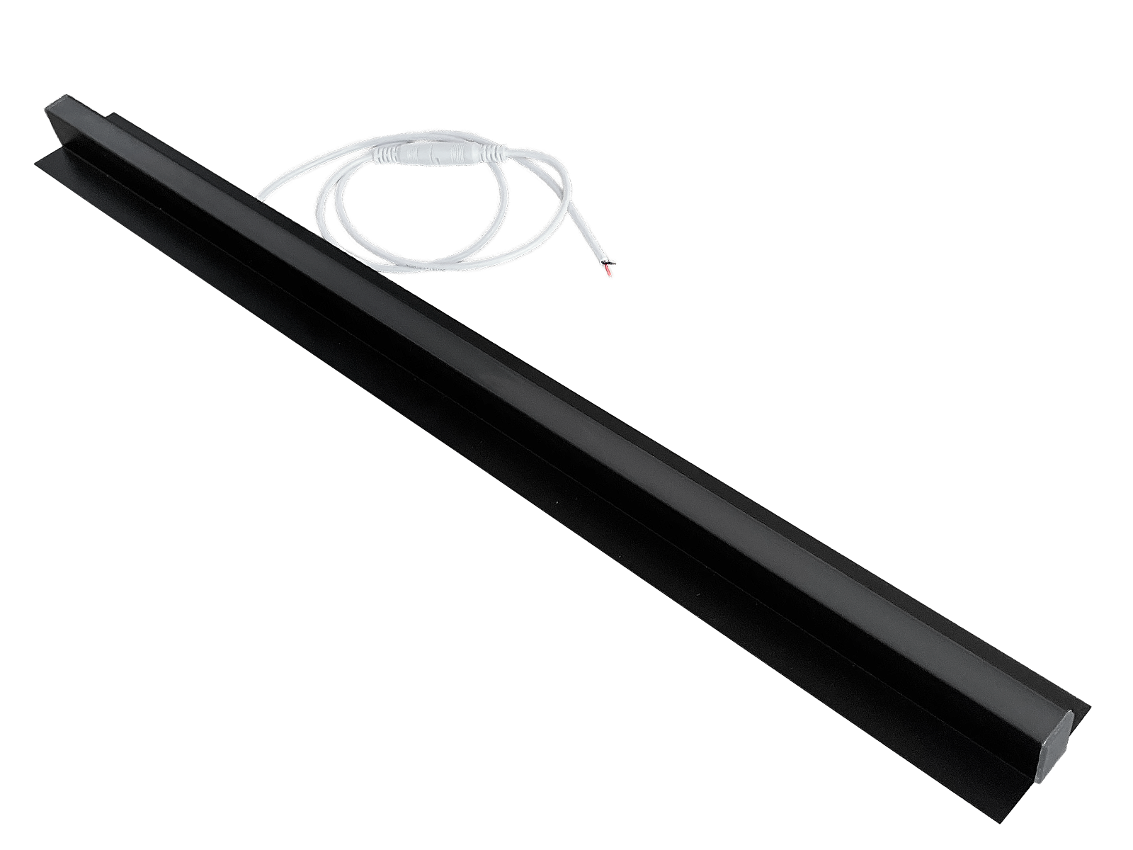 PureLED lysskinne for Troldtekt 60 cm. planforsænket SORT. 4.000 kelvin