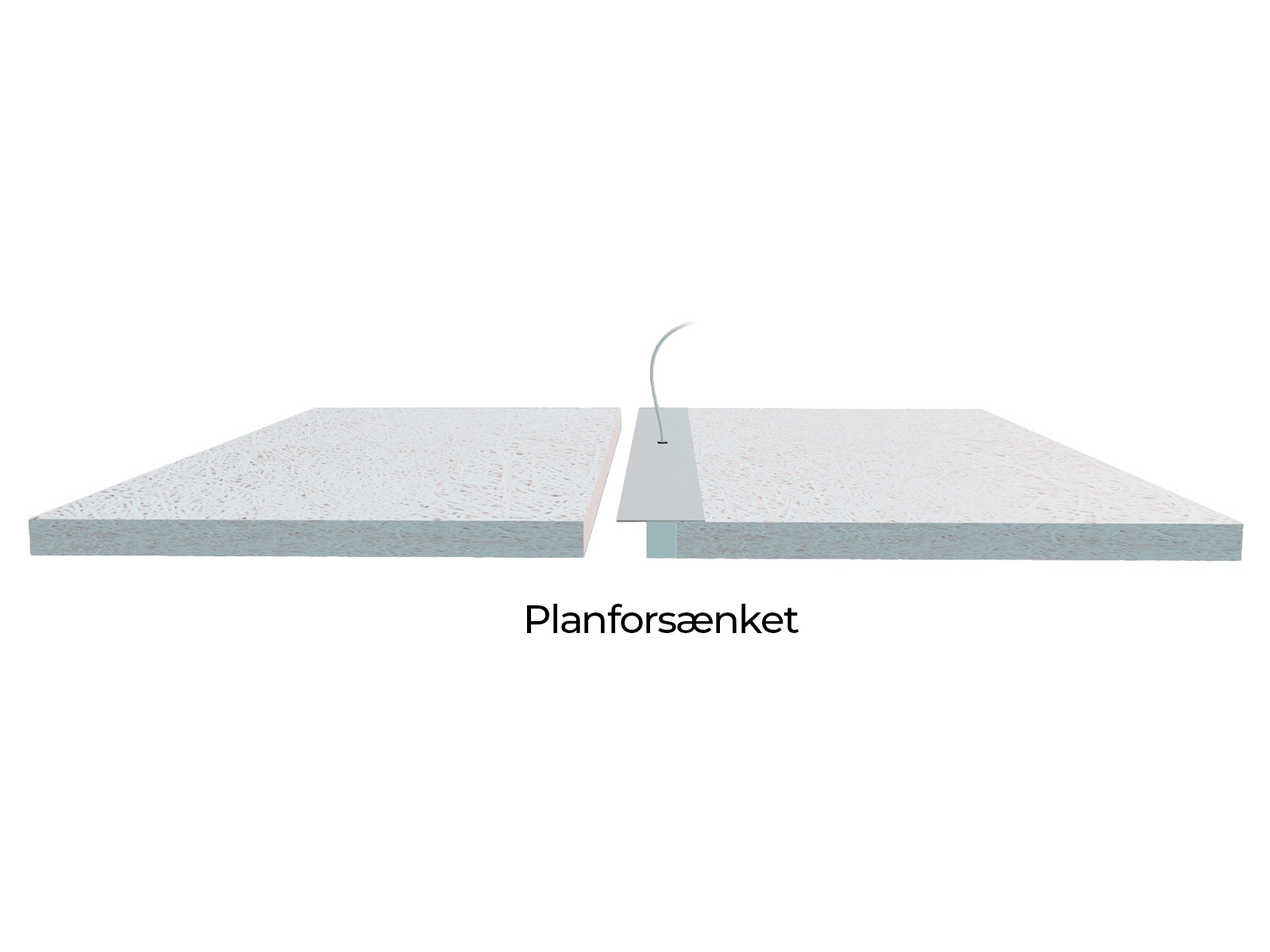PureLED lysskinne til Troldtekt/træbeton 60 cm. planforsænket
