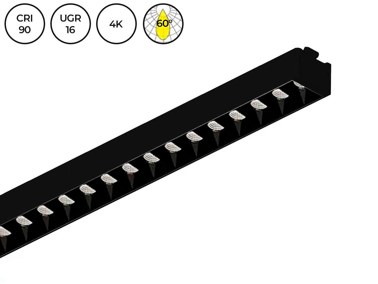 ALYCE LED modul 864mm. UGR<16. SORT/SORT. 3000k. 60° CRI>90