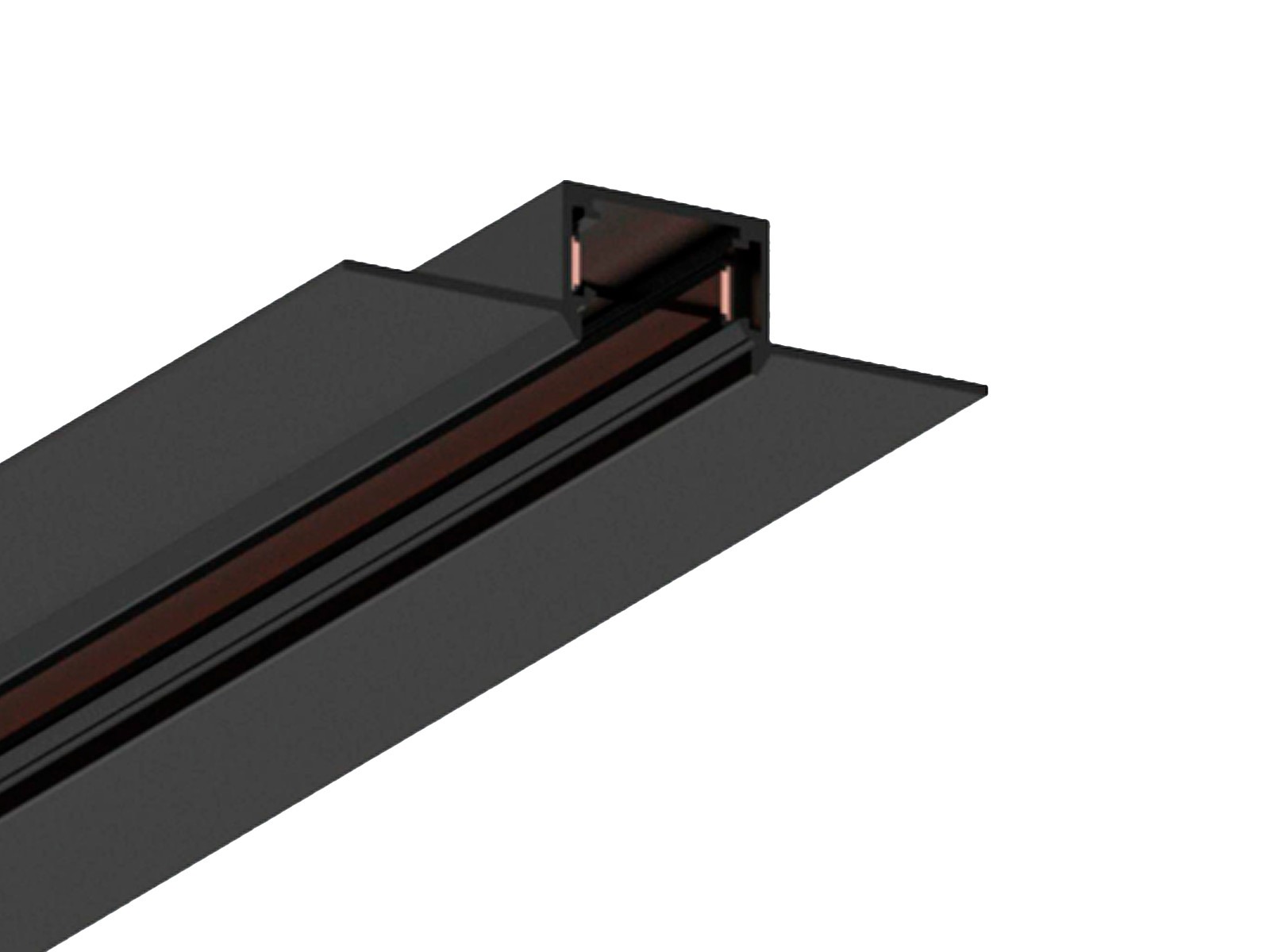 48V Tracklight Indspartel Skinne for LED, Sort, 2m