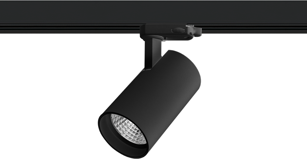 Pragmalux LED 3-faset Skinnespot Piccolo 15W 3000K CRI>90 33D 1440lm Sort - Dæmpbar