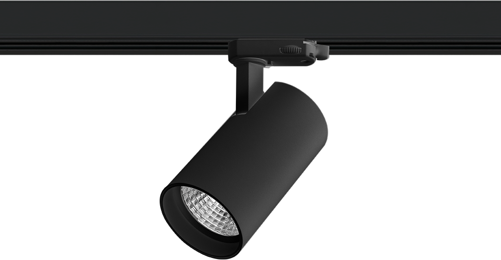 Pragmalux LED 3-faset Skinnespot Piccolo 27W 2700K CRI>90 40D 2786lm Sort - Dæmpbar