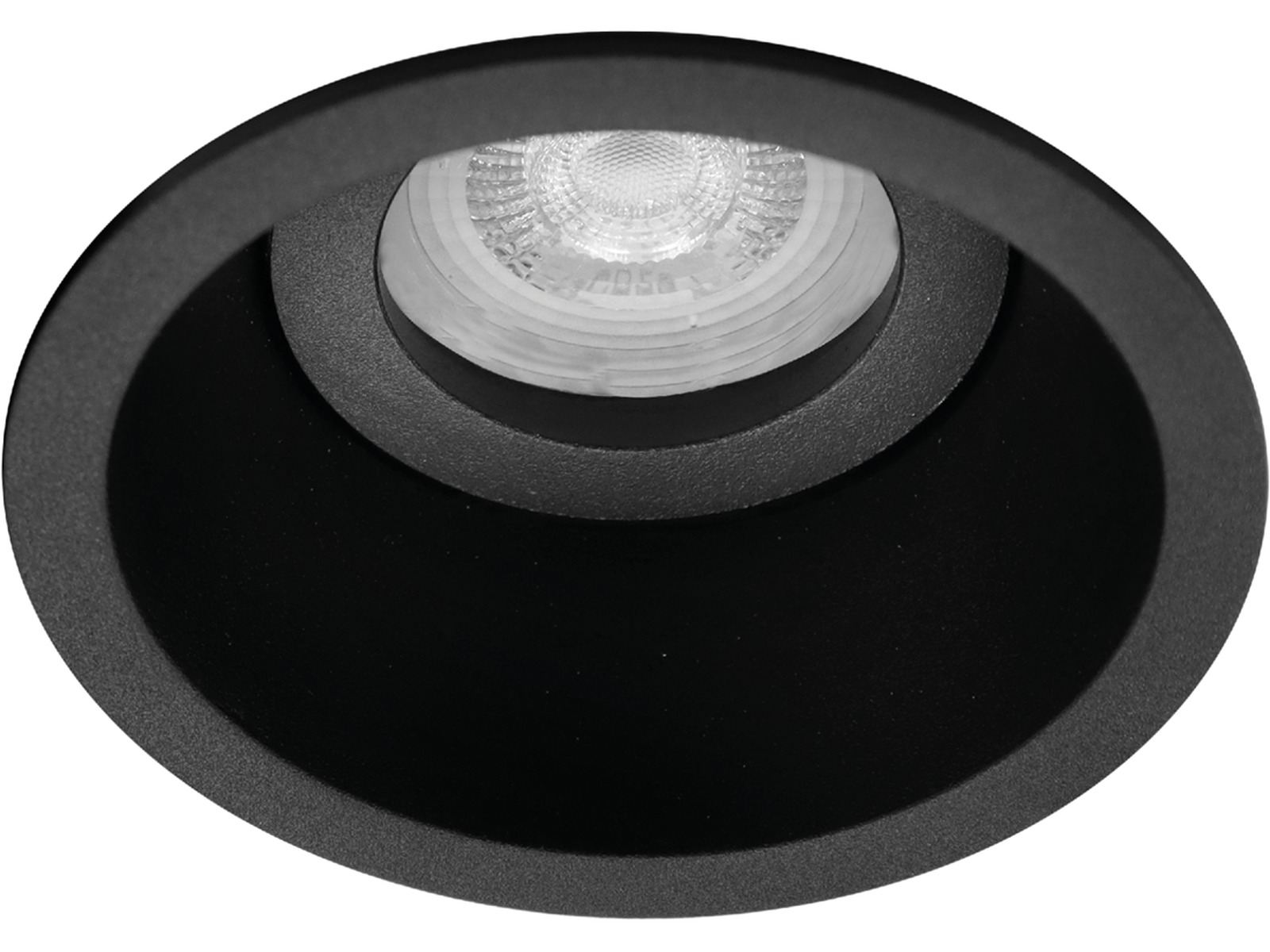 Pragmalux forsænket plads med bladfjedre Zena Round Tiltable sort RAL9004 - inkl. GU10 Fitting