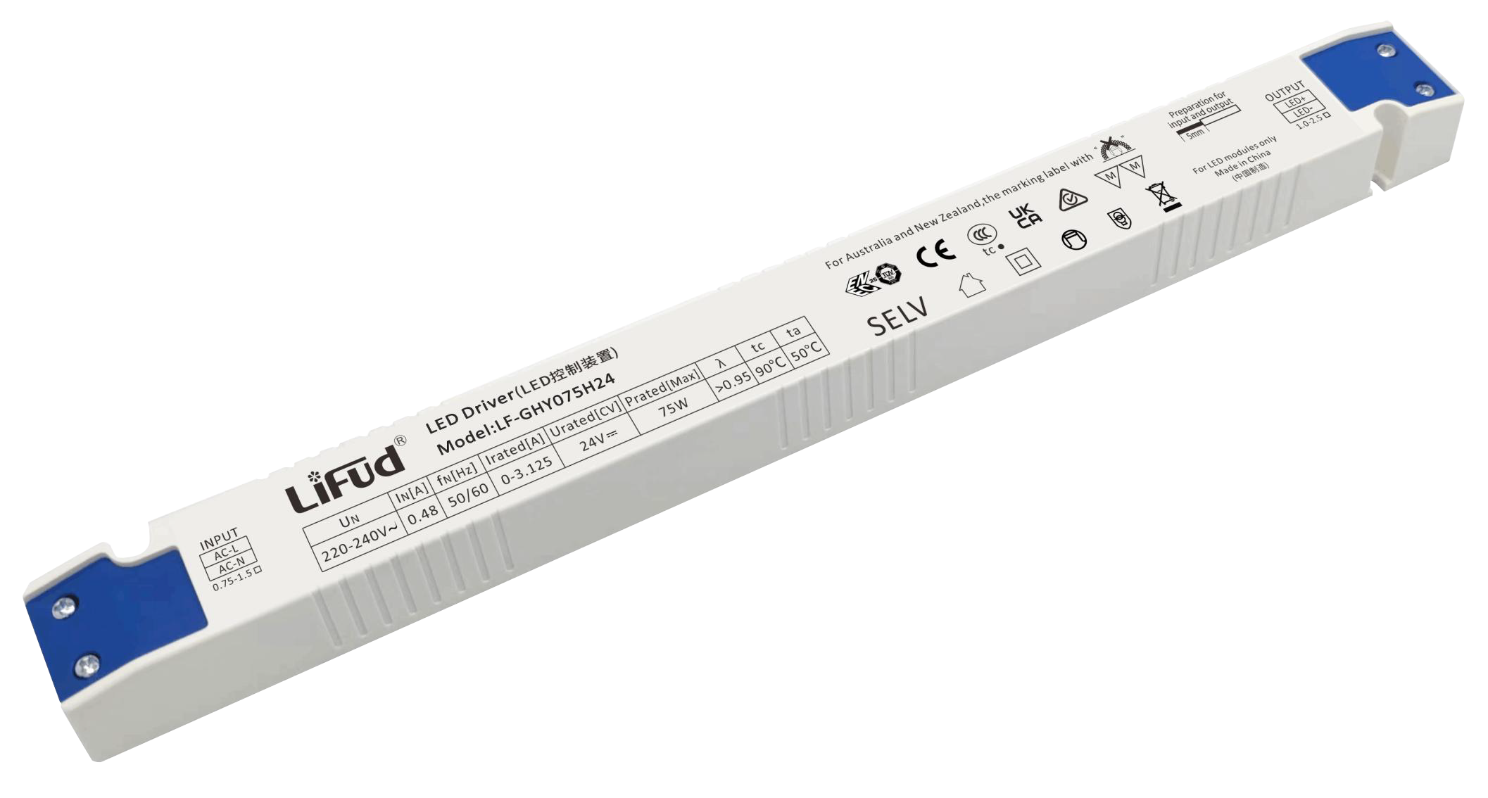 Lifud LED driver CV 24V. 75W/3.125A