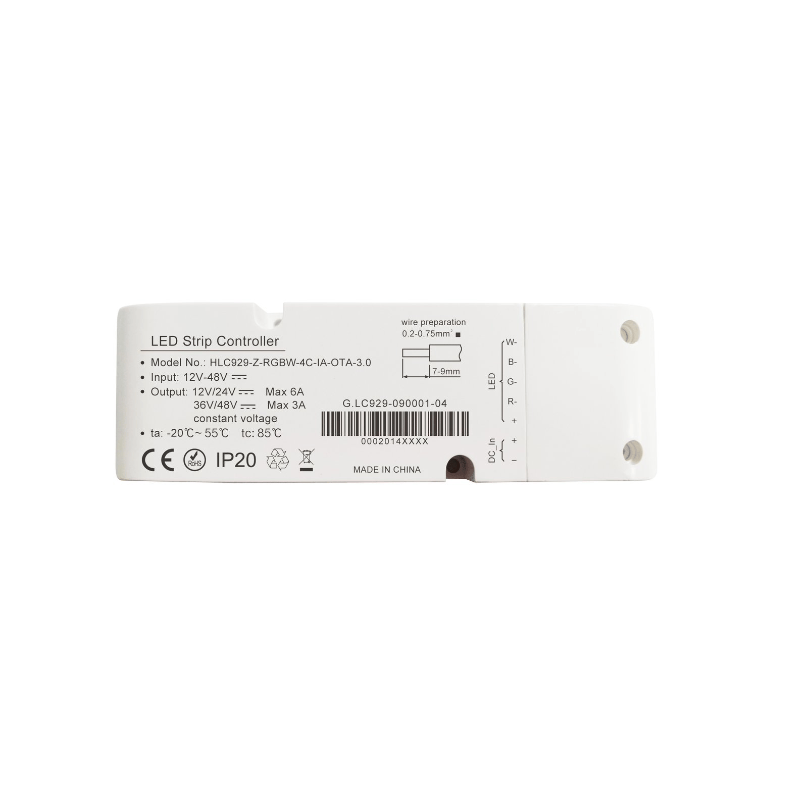 Zigbee 3.0 CV controller RGBW/4-kanals 12/24/36/48V
