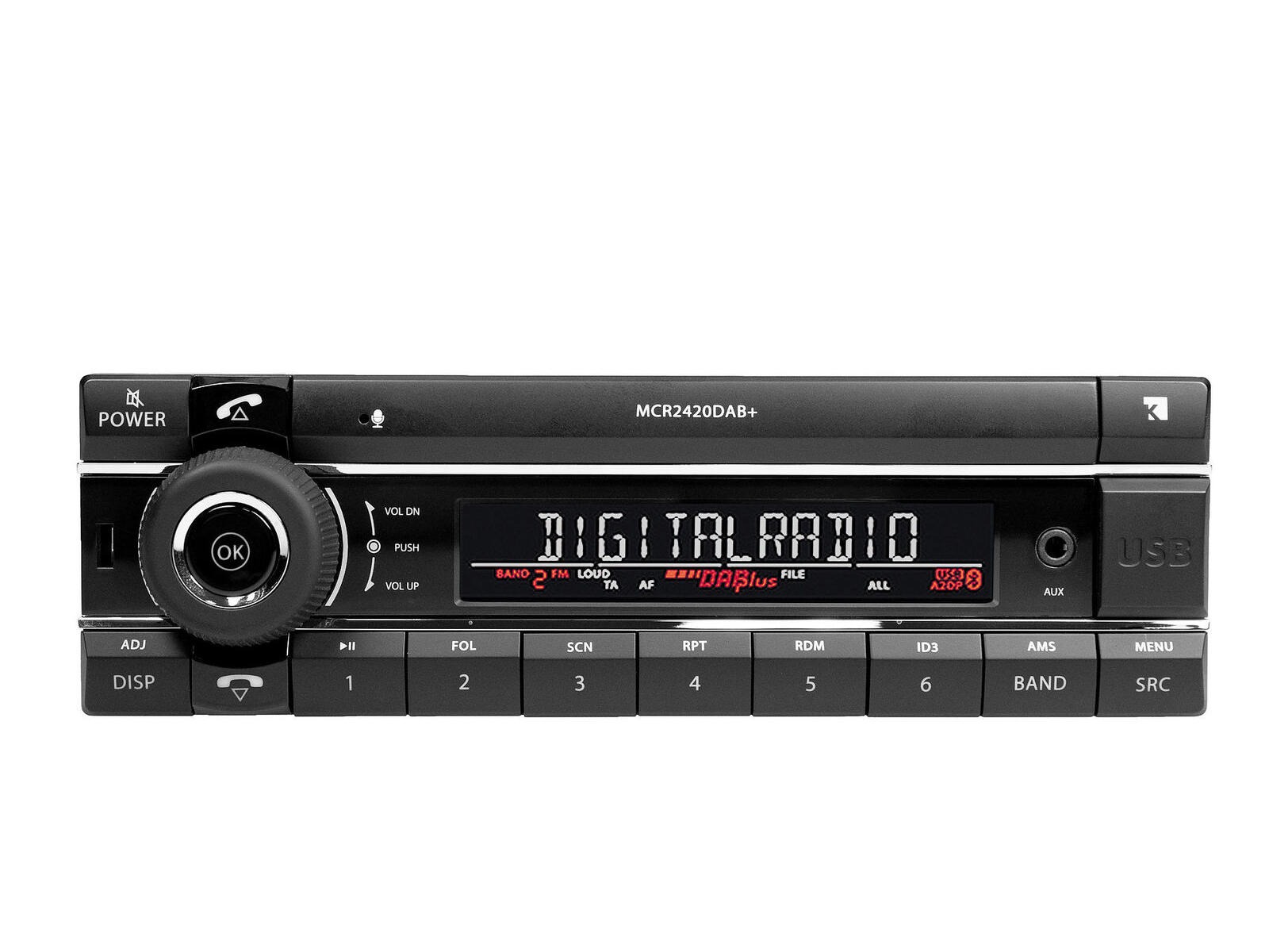 KIENZLE MCR-2420 DAB+ 24V. 2xUSB/FM/Bluetooth/MFi/2xAUX
