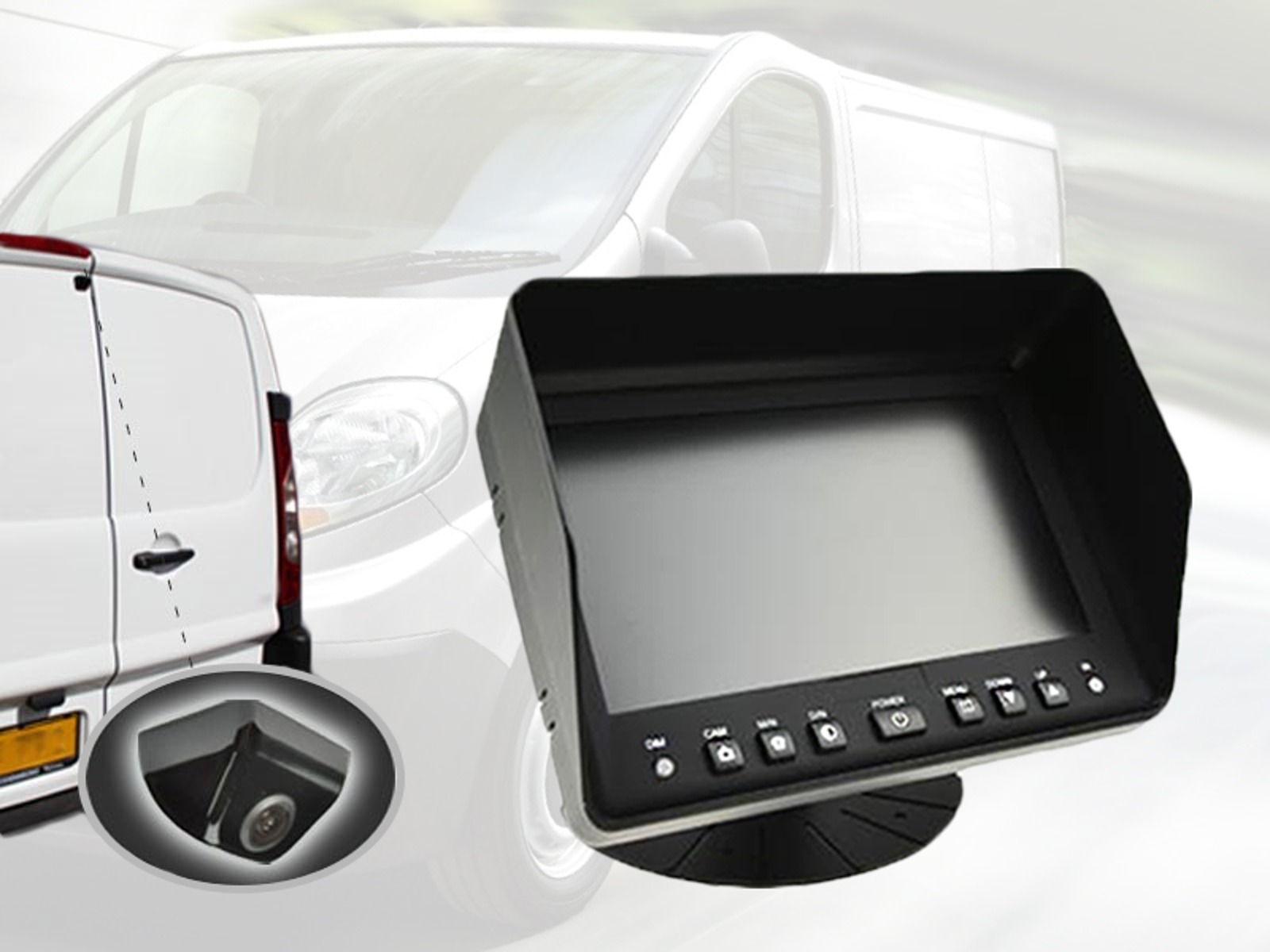 Kasse-Kit 7" monitor+multi-kamera - UNIVERSAL