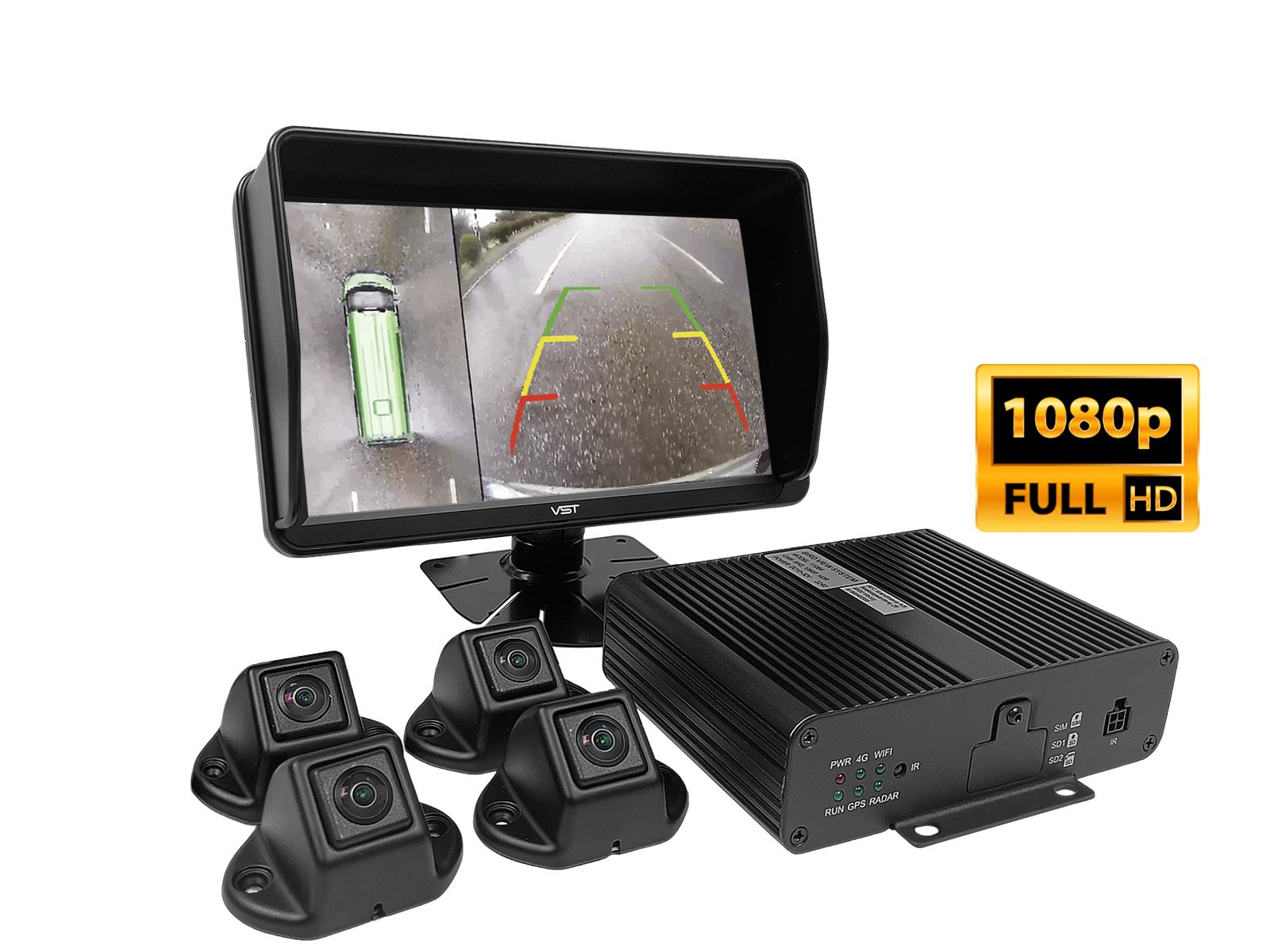 VST FHD 360° system m/7" touchskærm - komplet kit