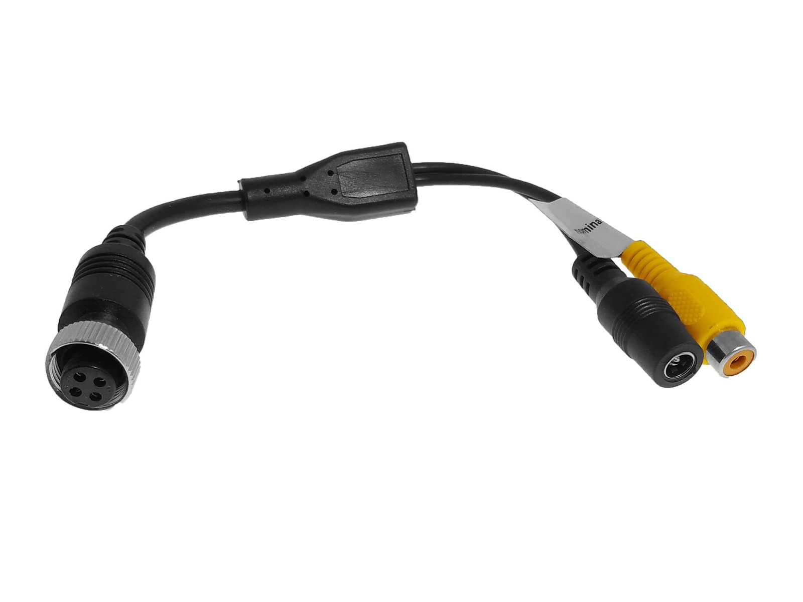 Adapter til kamera. 4pin Brigade/Hun til RCA/Hun +DC 2.1mm/Hun