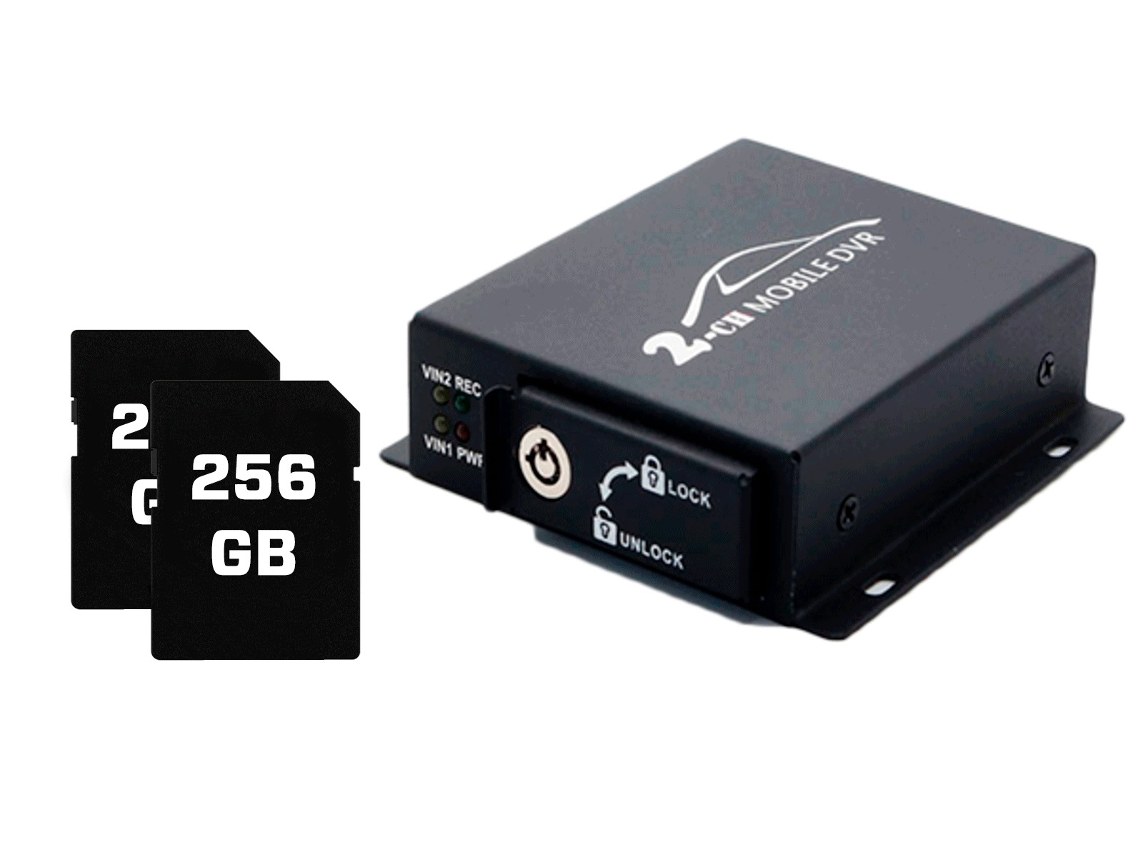 2CH AHD DVR ink. 2 x 256gb SD kort