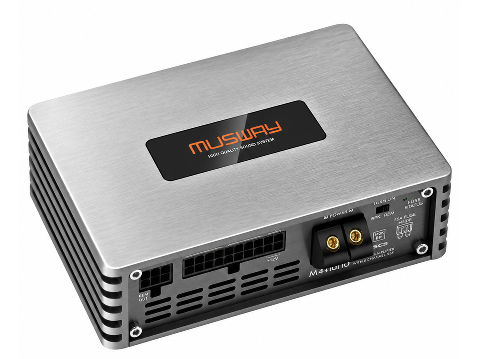 MUSWAY Digital 4-Kanals forstærker m/8-Kanals DSP M4nano