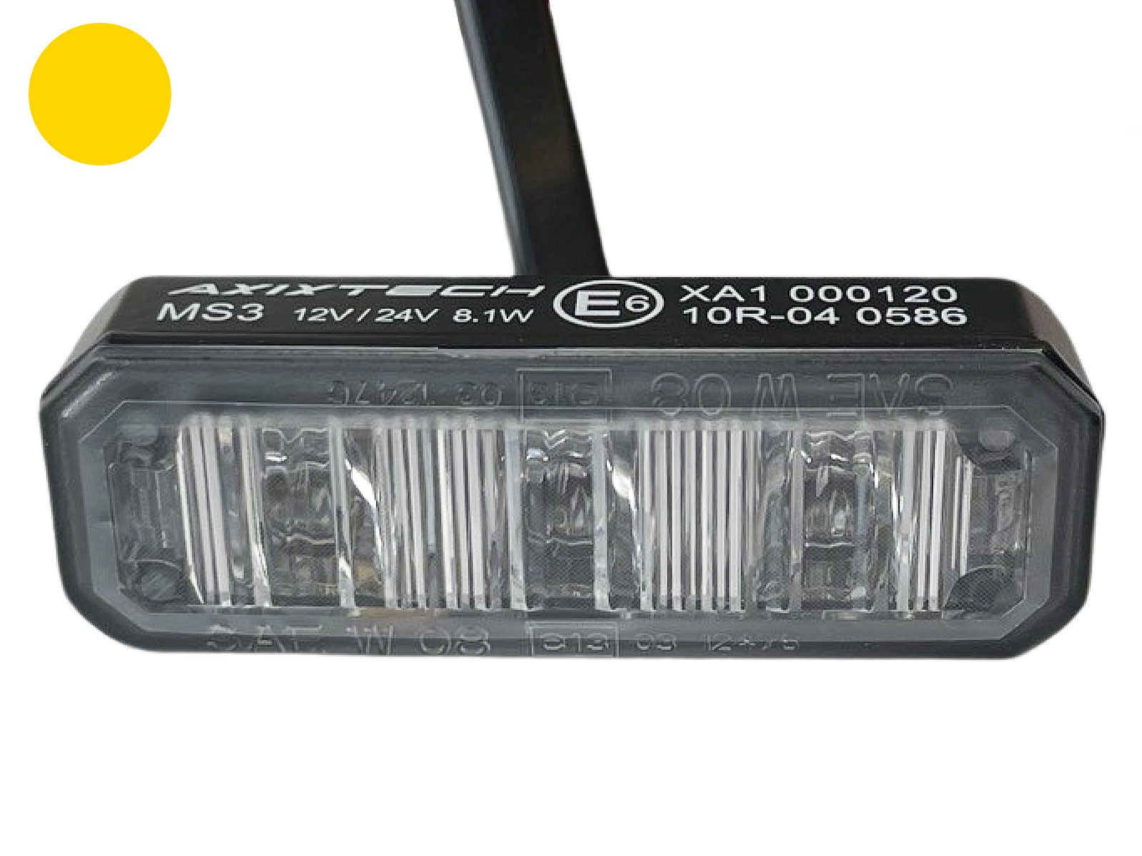 AXIXTECH LED Flash til front gitter - Gult lys