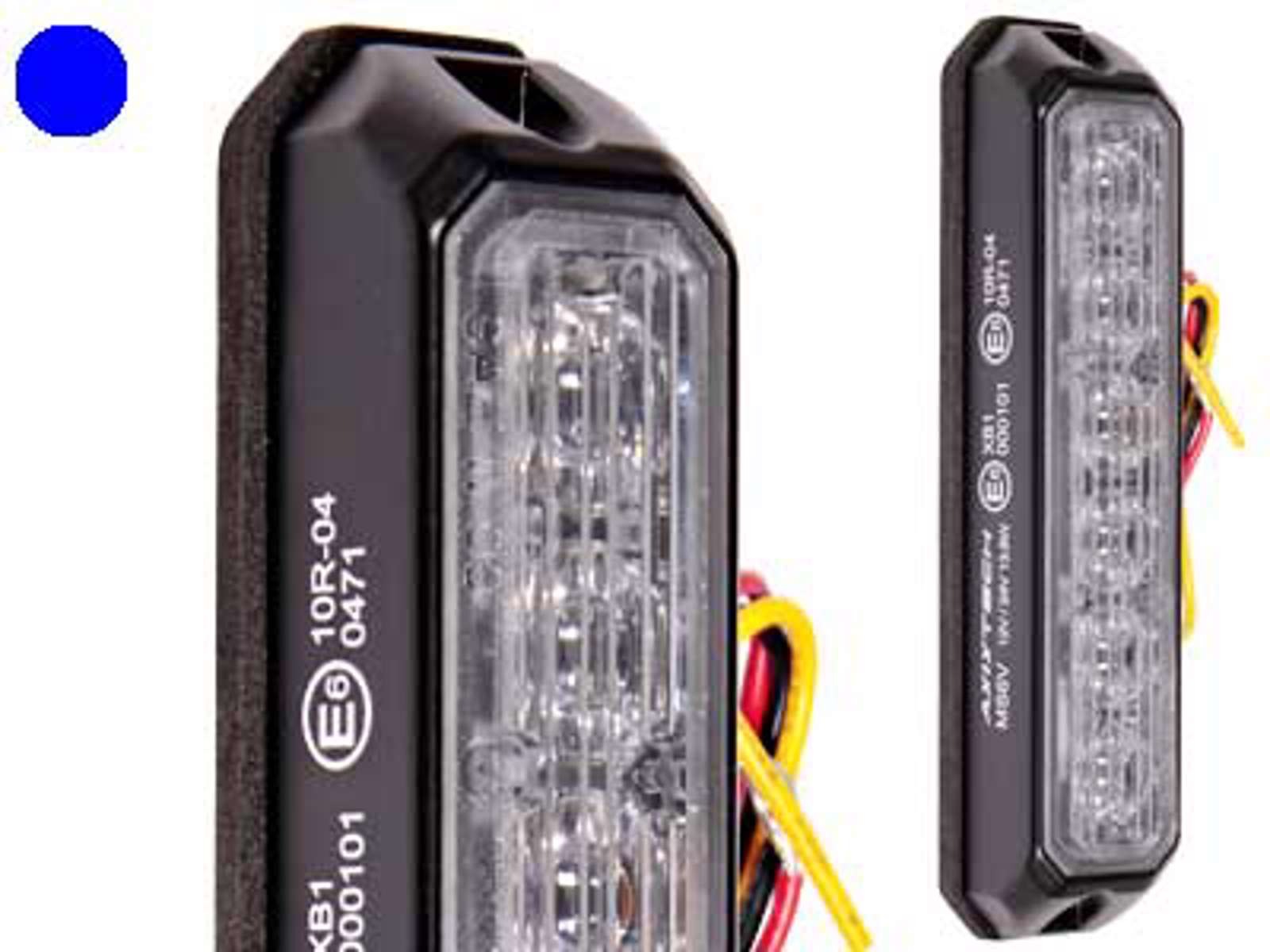 Vertikal LED flash med blåt blink, MS6