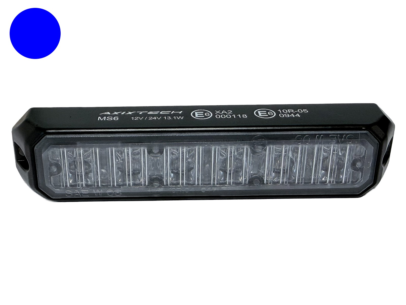 Horisontal LED flash med blåt blink, MS6