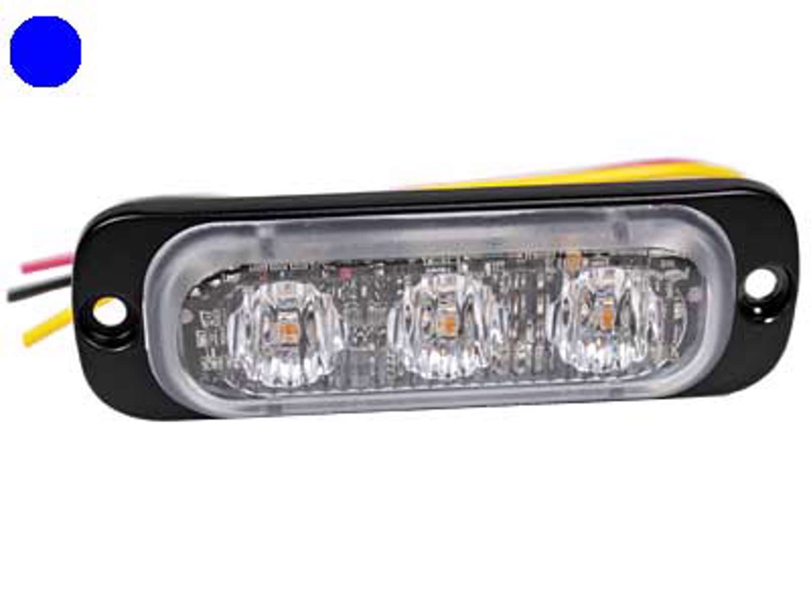 Lavprofils LED flash-lampe, blåt blink