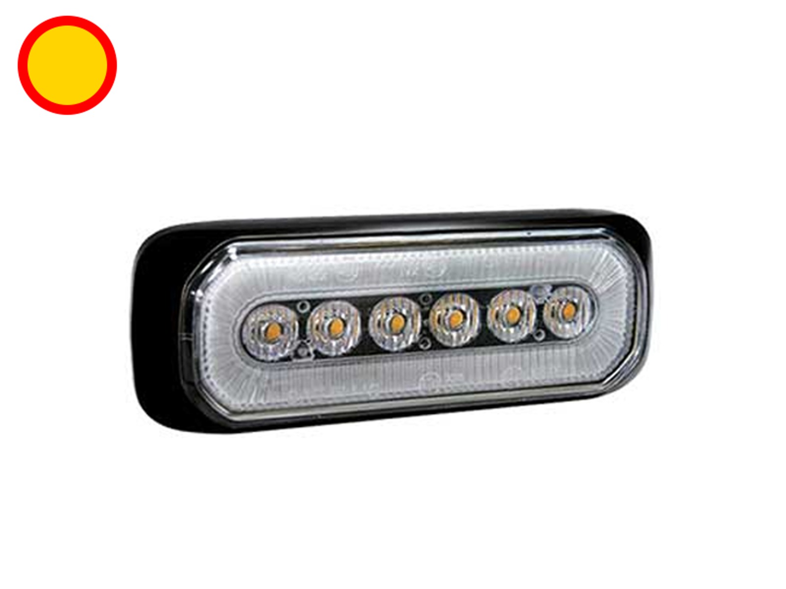 AXIXTECH LED FLASH med 5m ledning Rød/Gul