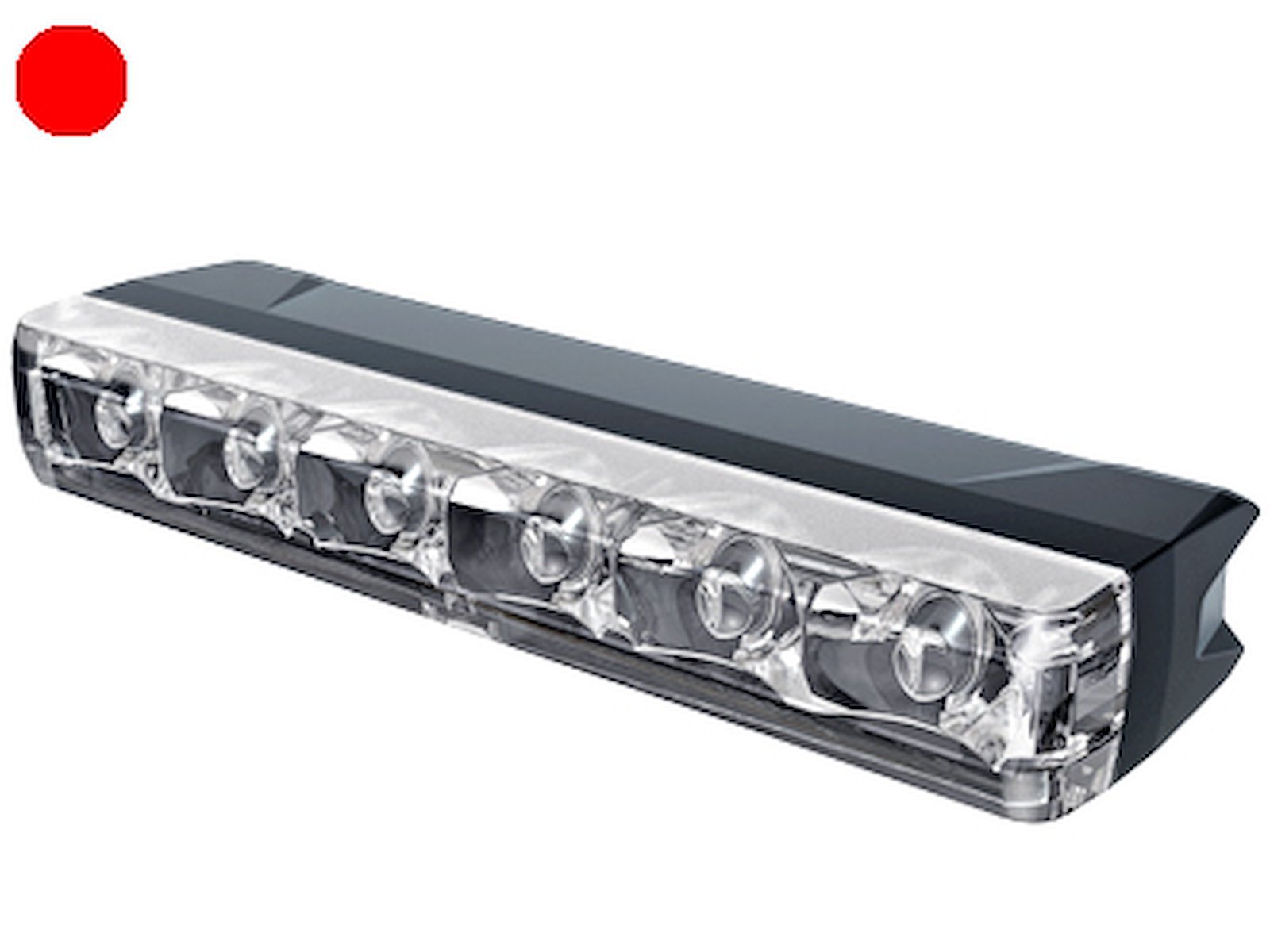 AXIXTECH Slim LED Flash ED6 Rød