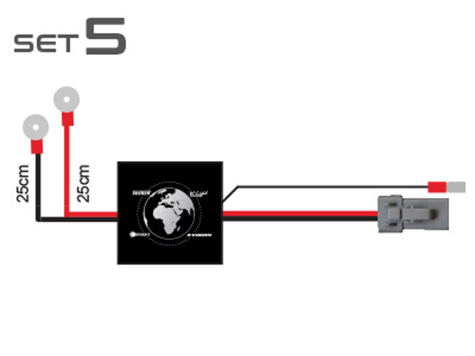 KABELKIT FOR 1 x LED m/2pin DTP stik